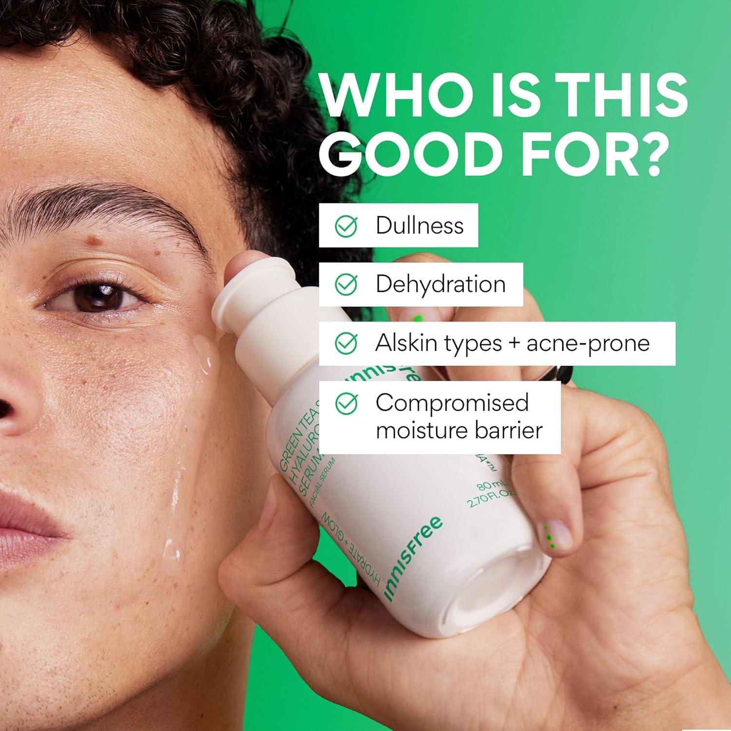 Suero Hialurónico Innisfree 80 ml con Té Verde y Niacinamida