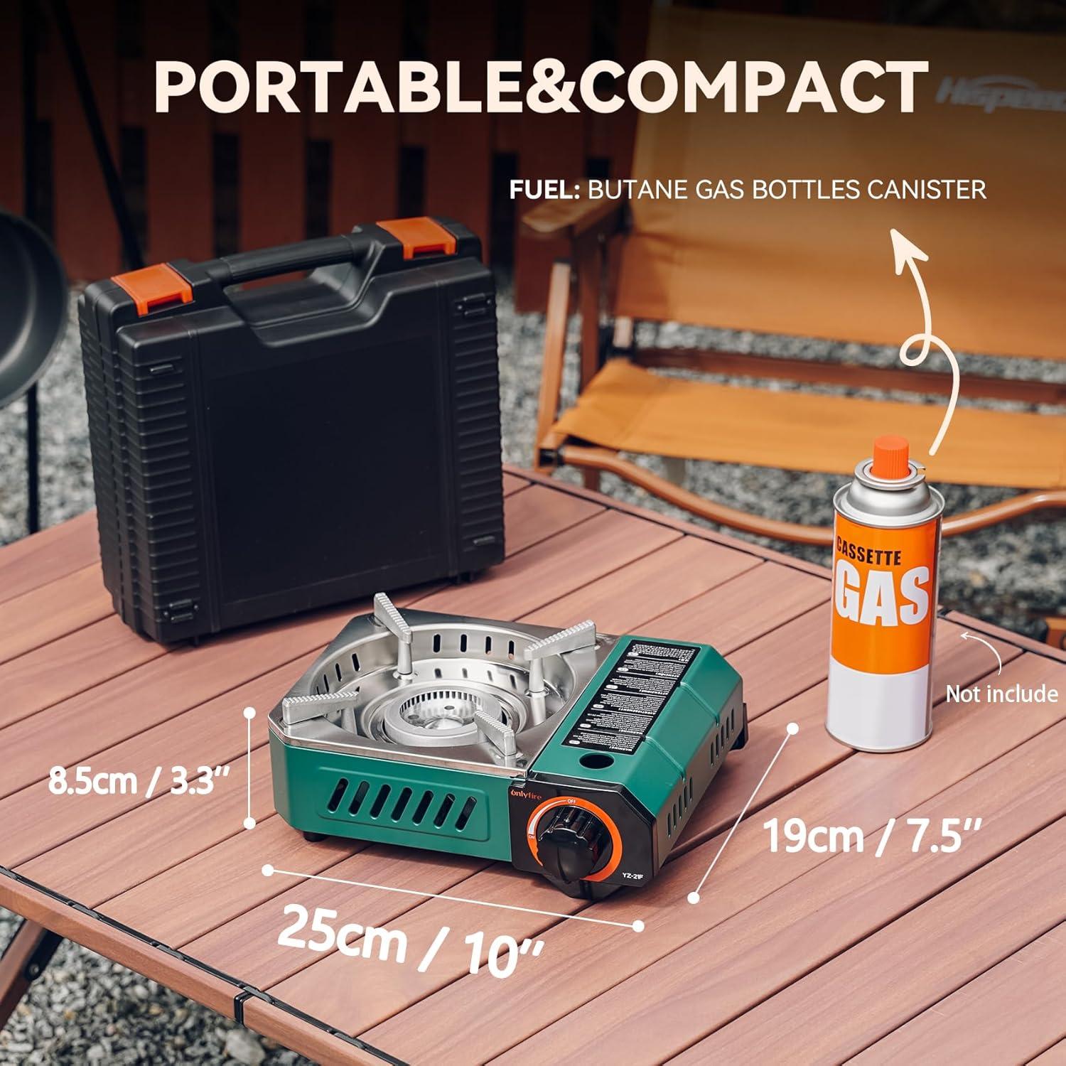 Estufa de Butano Portátil Onlyfire GS348 con Funda de Transporte