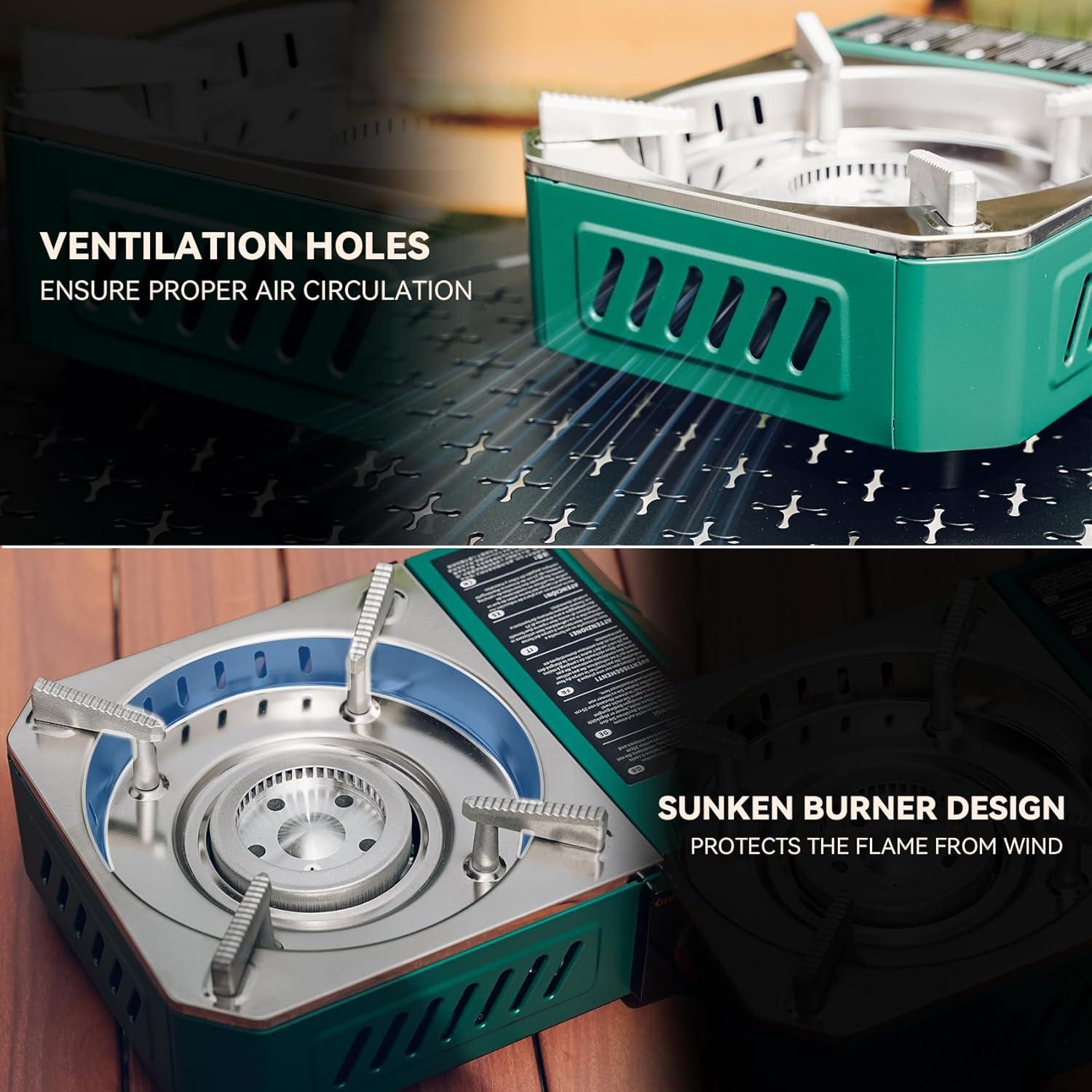 Estufa de Butano Portátil Onlyfire GS348 con Funda de Transporte