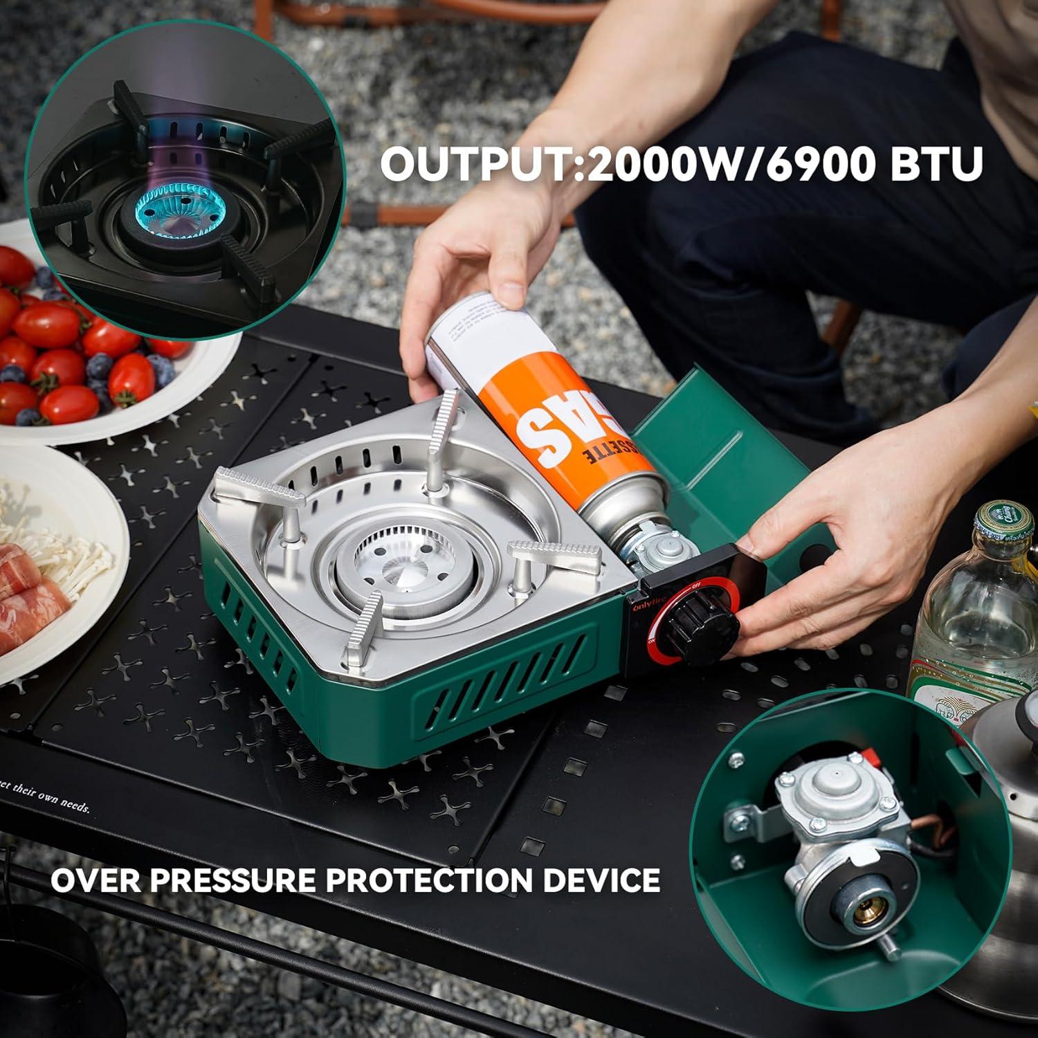 Estufa de Butano Portátil Onlyfire GS348 con Funda de Transporte