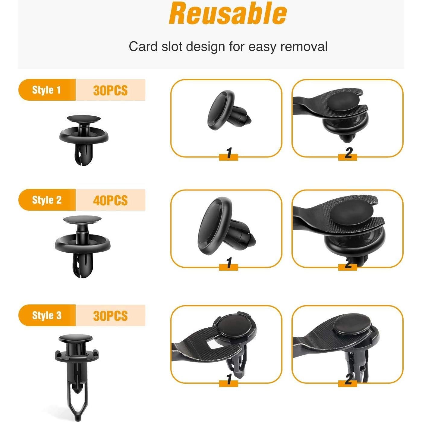 GOOACC 100 Clips Sujetadores Tipo Empuje para Toyota y Lexus