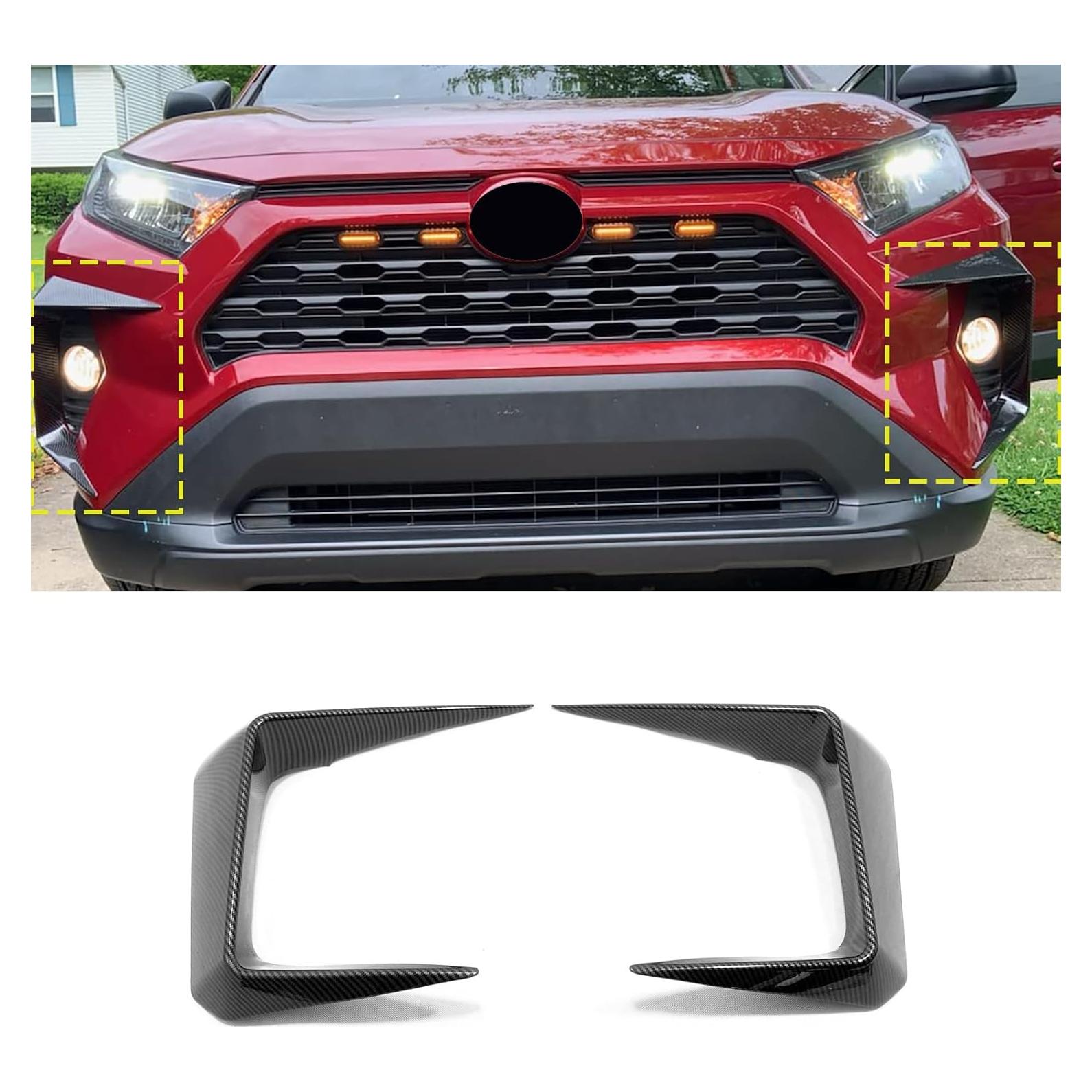 Cubierta de recorte de luz de niebla Toyota Rav4 2019-2022 ABS 2 PCS