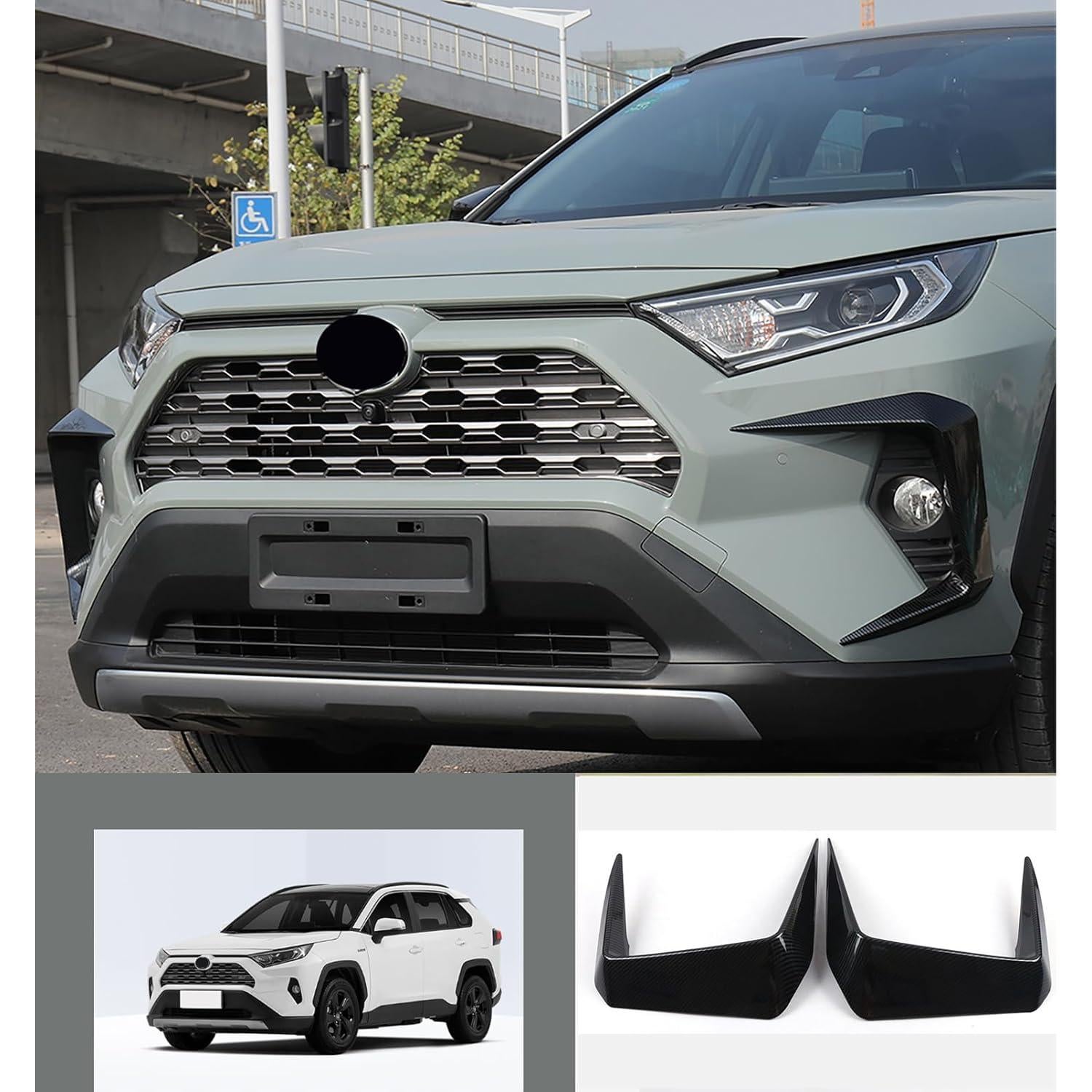 Cubierta de recorte de luz de niebla Toyota Rav4 2019-2022 ABS 2 PCS