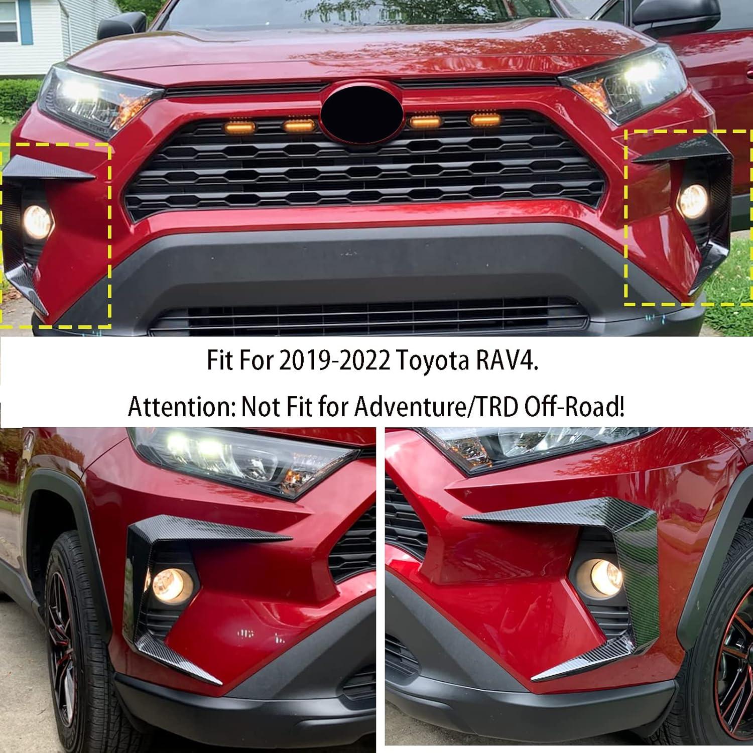 Cubierta de recorte de luz de niebla Toyota Rav4 2019-2022 ABS 2 PCS