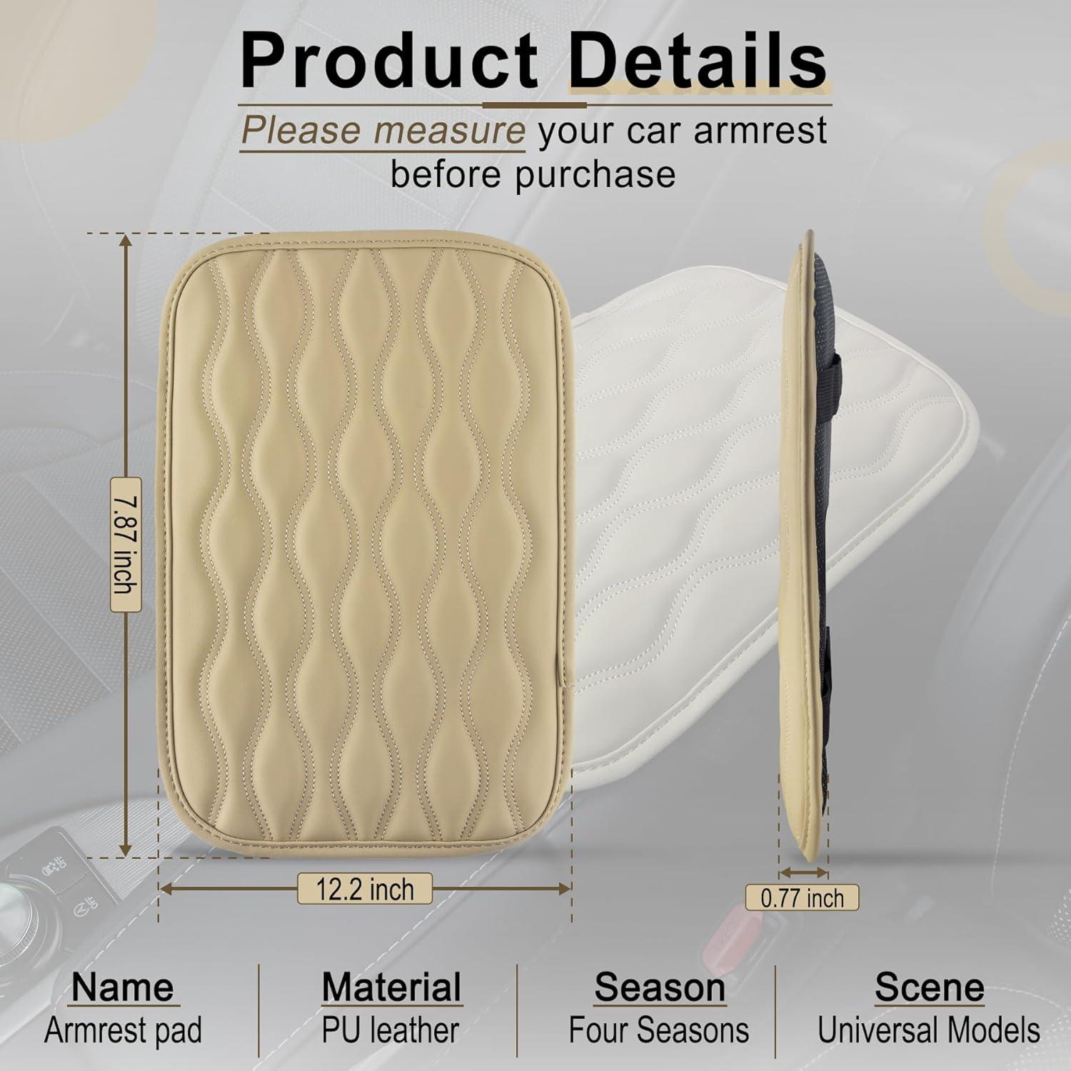 Funda Almohadilla Consola Central Auto Amiss Beige Universal