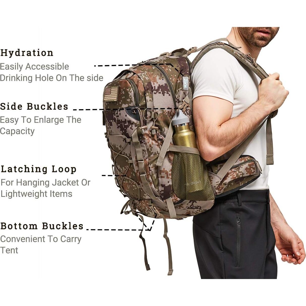 Mochila de senderismo Diamond Candy impermeable 32x20x50cm