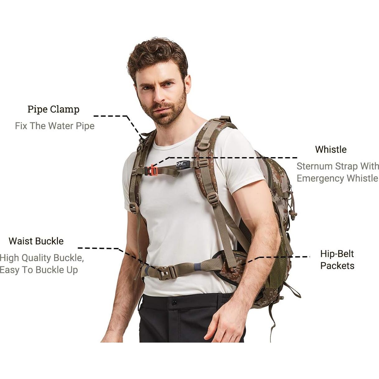 Mochila de senderismo Diamond Candy impermeable 32x20x50cm