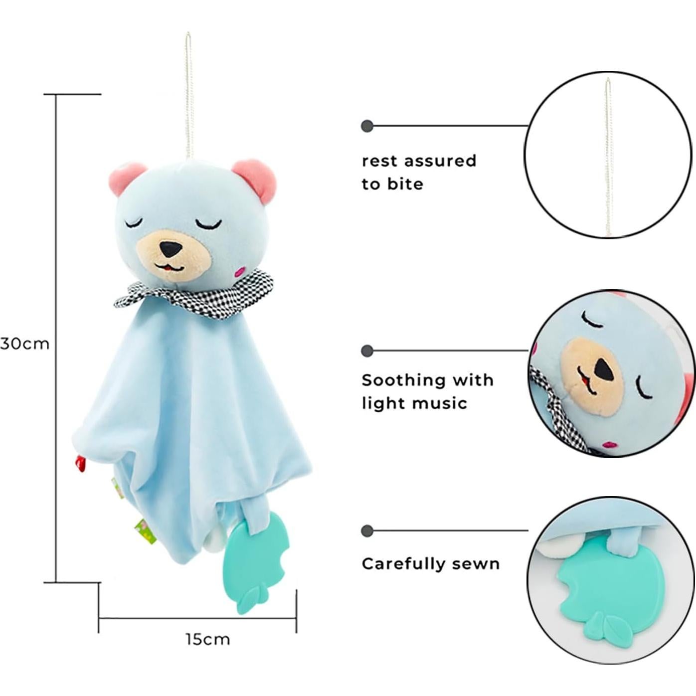 Infant Baby Stuffed Animal Activity Soft Toys with Multi-Sensory Crinkle, Rattle and Textures, for Tummy Time Newborn 0-3-6-12 Months Boys, Girls, Elephants