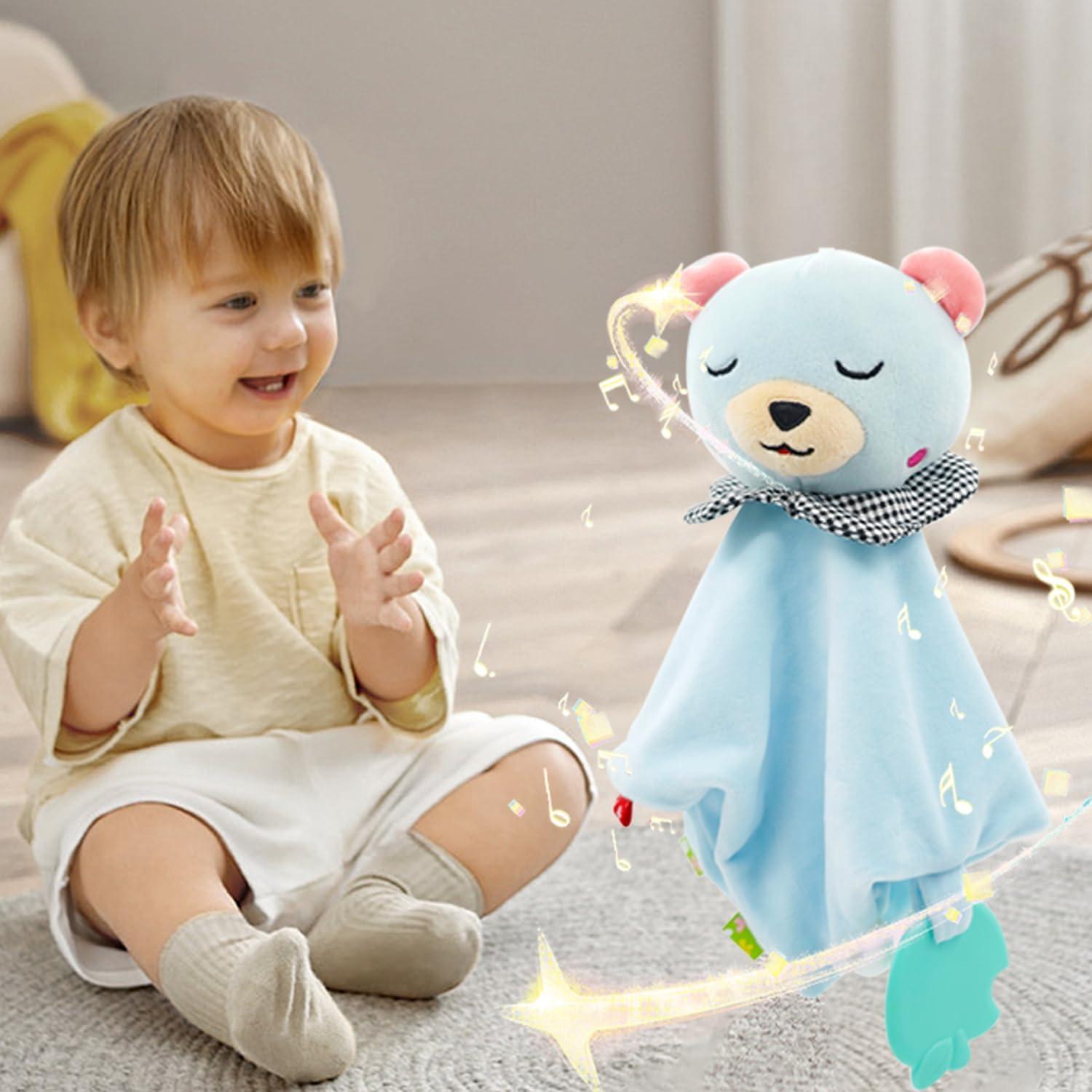 Infant Baby Stuffed Animal Activity Soft Toys with Multi-Sensory Crinkle, Rattle and Textures, for Tummy Time Newborn 0-3-6-12 Months Boys, Girls, Elephants