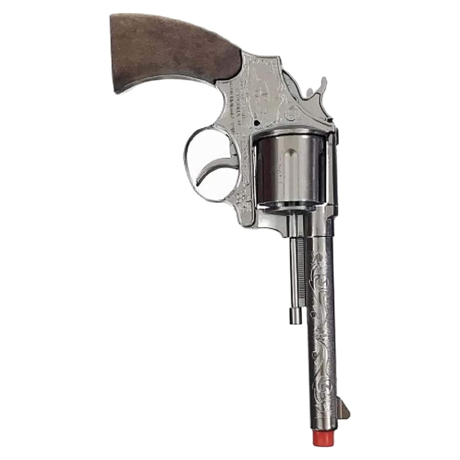 PARRIS CLASSIC QUALITY TOYS EST. 1936 - Jesse James Pistol Holster Set, Solid Die-Cast Metal Toy Gun, Includes 7" Pistol & Belt, Made in Italy,Safe for Children,Authentic Old West Design