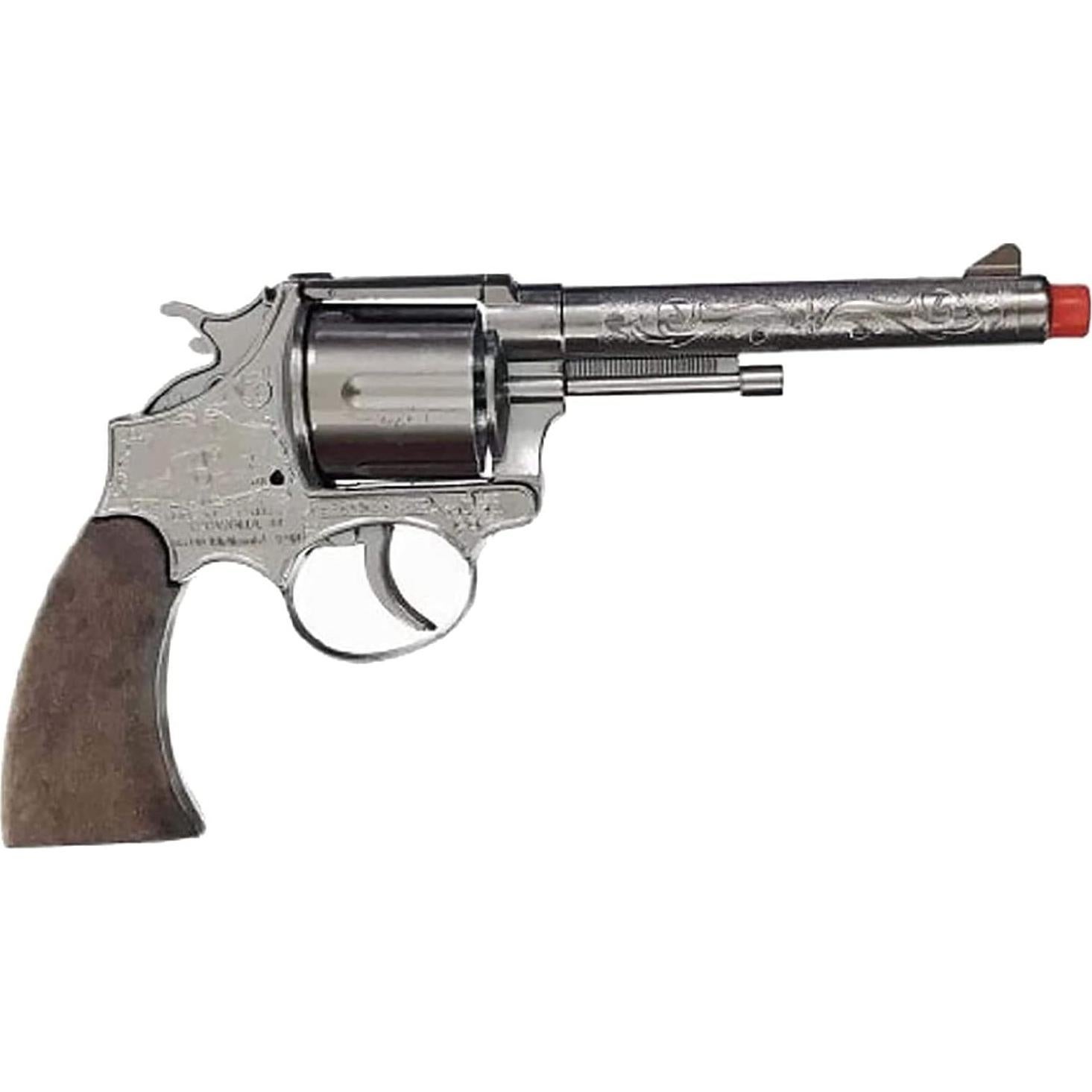 PARRIS CLASSIC QUALITY TOYS EST. 1936 - Jesse James Pistol Holster Set, Solid Die-Cast Metal Toy Gun, Includes 7" Pistol & Belt, Made in Italy,Safe for Children,Authentic Old West Design