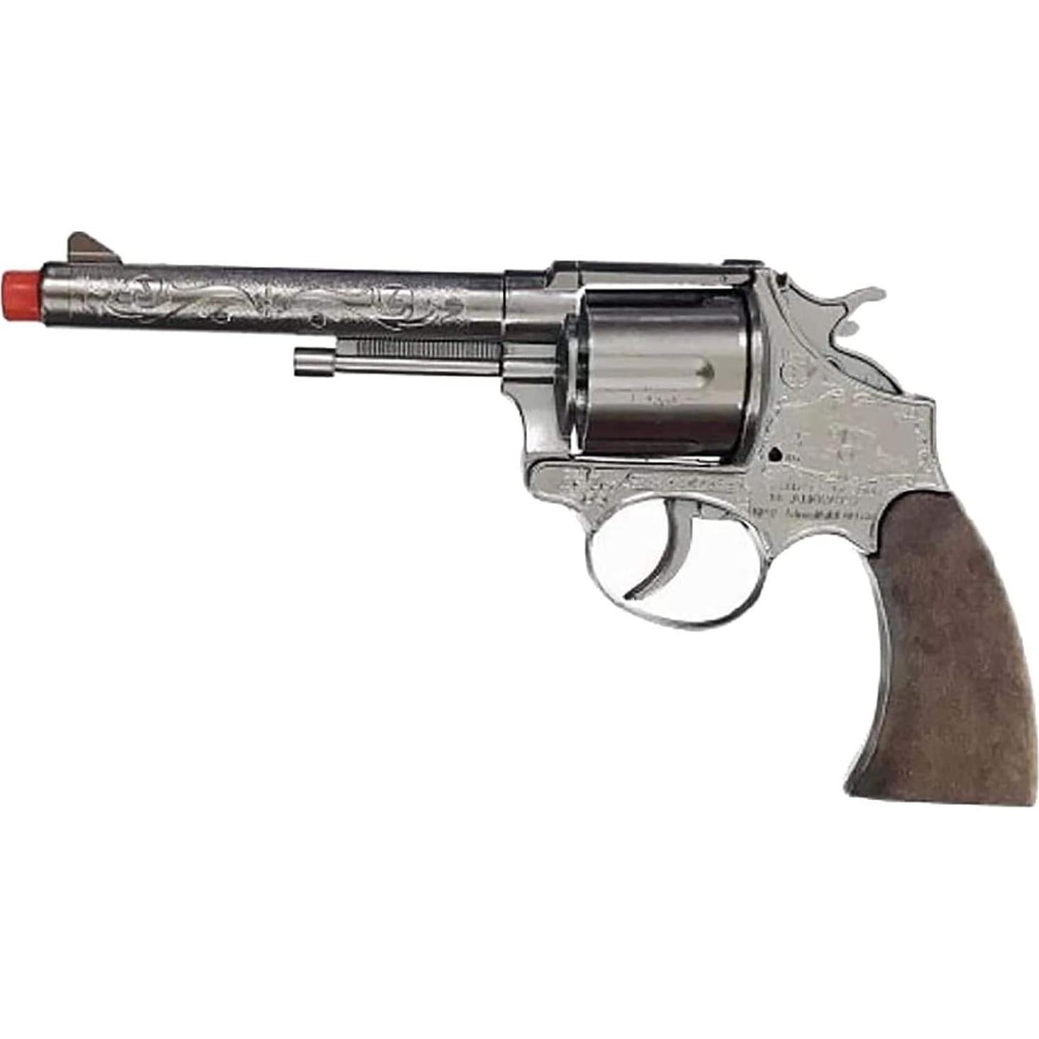 PARRIS CLASSIC QUALITY TOYS EST. 1936 - Jesse James Pistol Holster Set, Solid Die-Cast Metal Toy Gun, Includes 7" Pistol & Belt, Made in Italy,Safe for Children,Authentic Old West Design