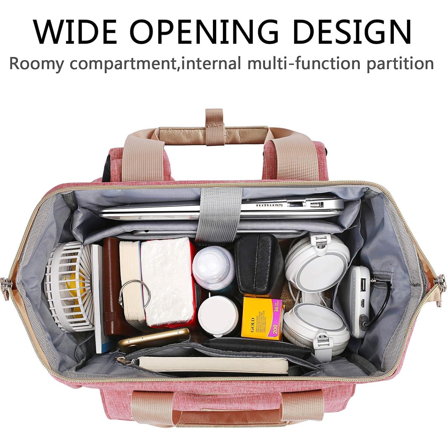 Mochila FALANKO Rosa 15.6" USB Acolchada Resistente Agua