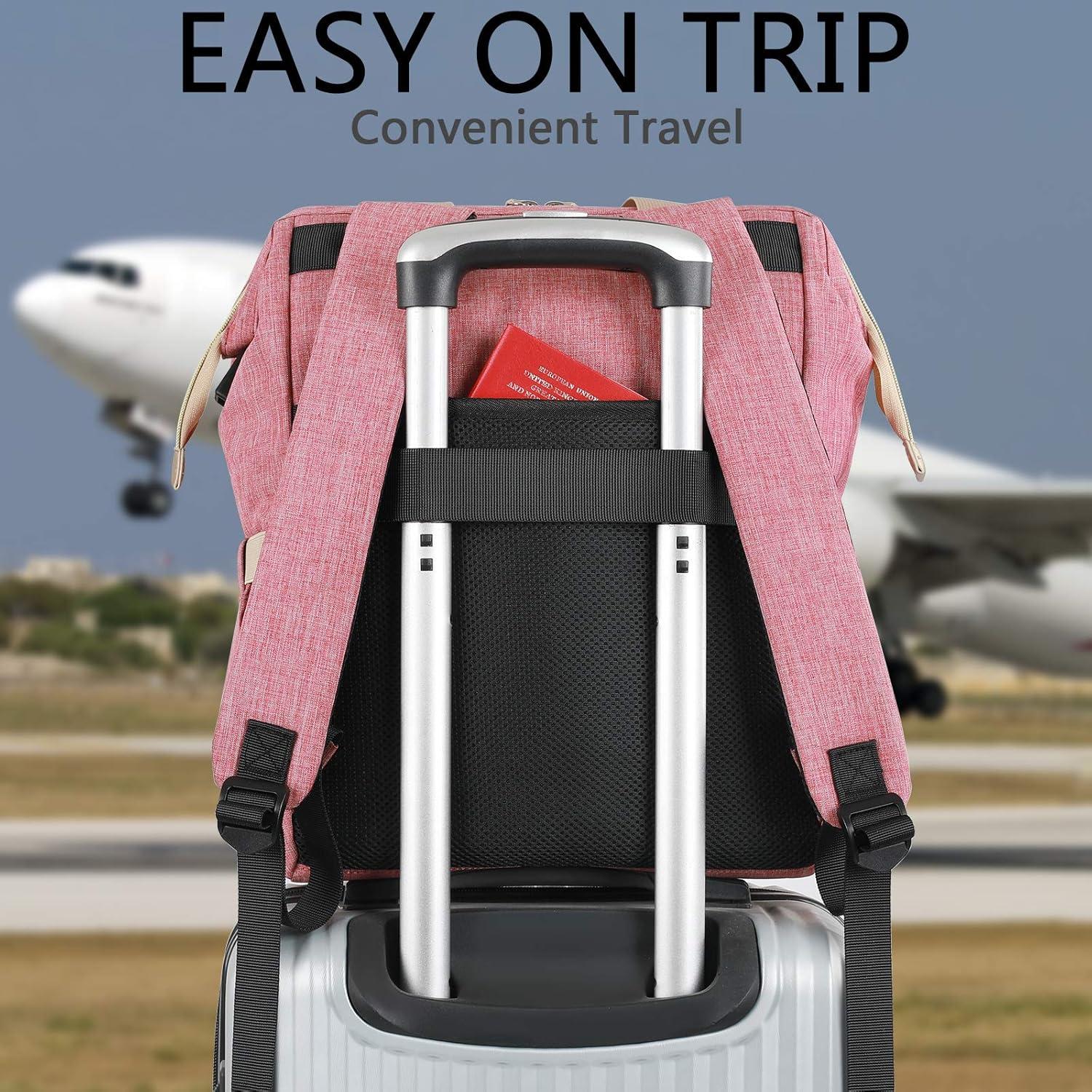 Mochila FALANKO Rosa 15.6" USB Acolchada Resistente Agua