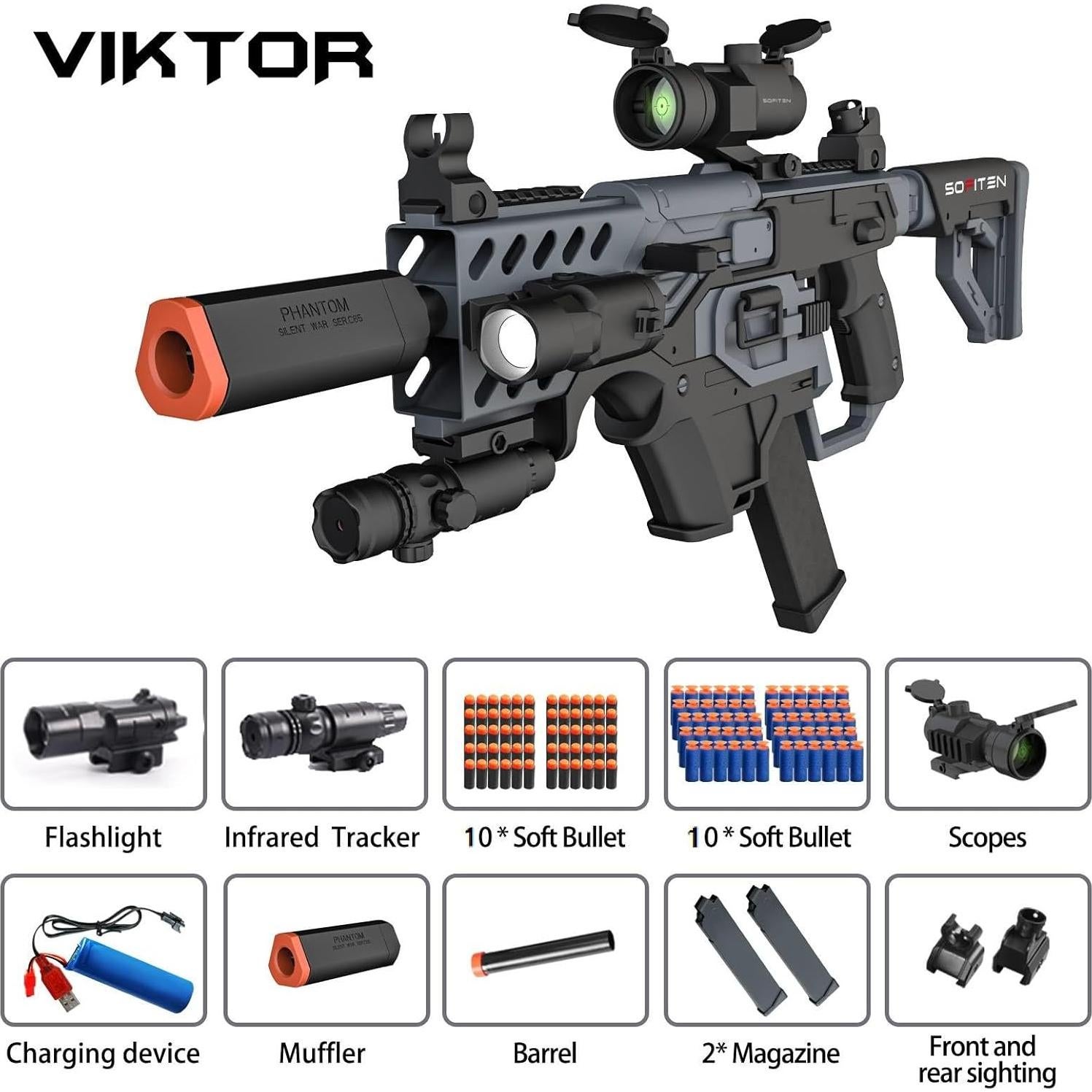Rifle de Juguete SOFITEN Viktor Automático con Accesorios