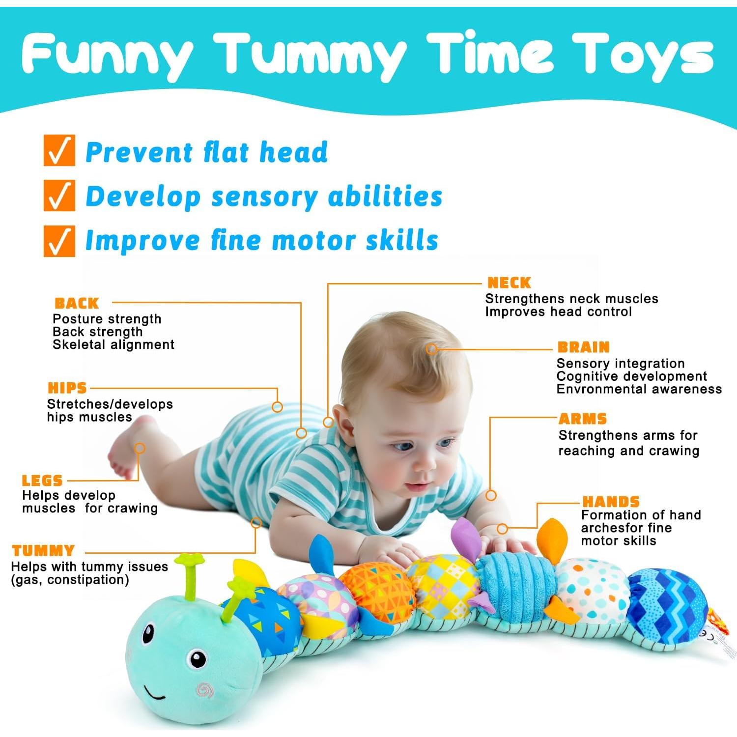 Juguete Musical de Peluche Oruga para Bebés 0-12 Meses