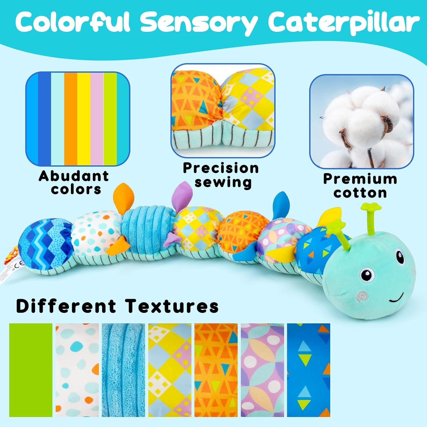 Juguete Musical de Peluche Oruga para Bebés 0-12 Meses