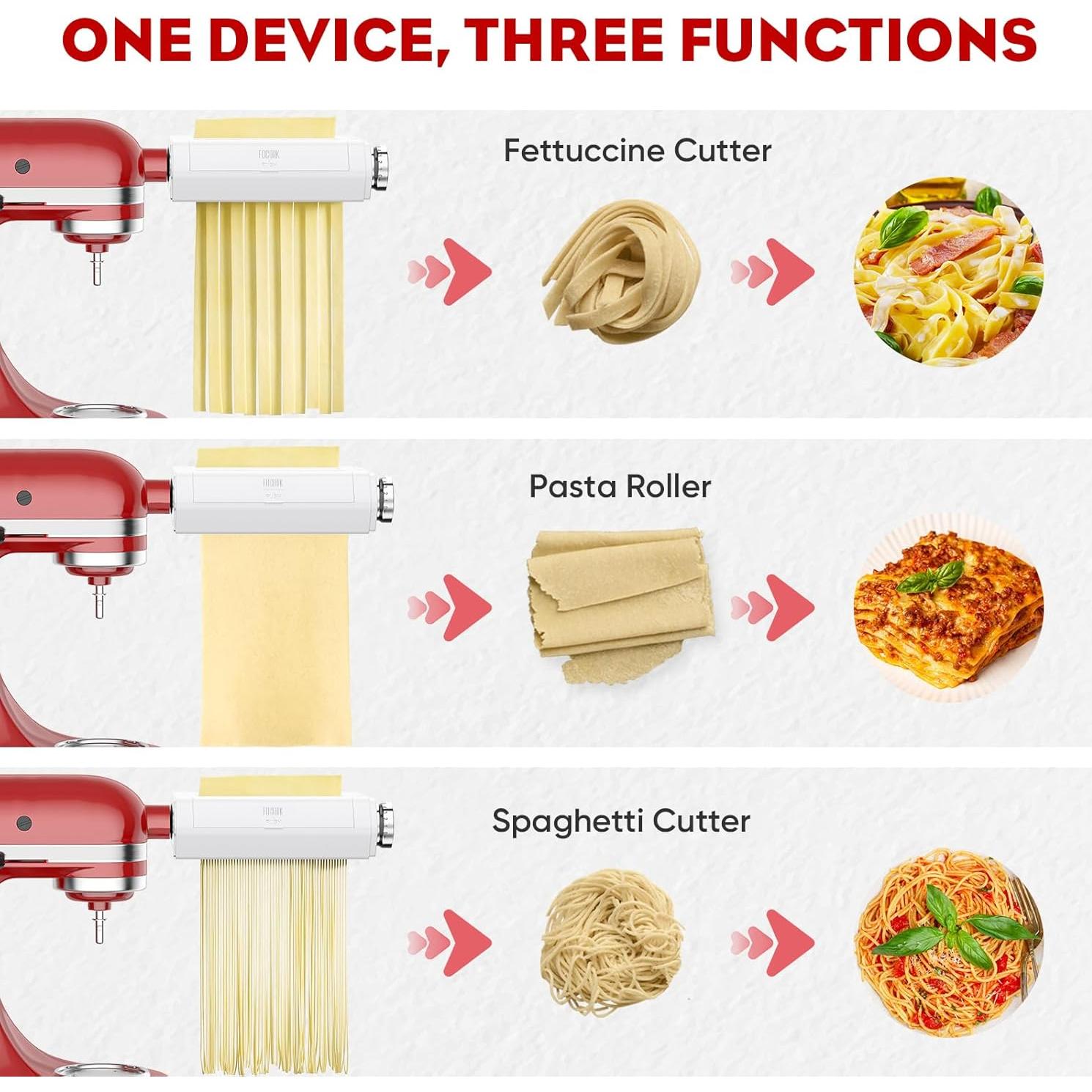 Accesorio de Pasta FOCOllK 3 en 1 para Batidora KitchenAid