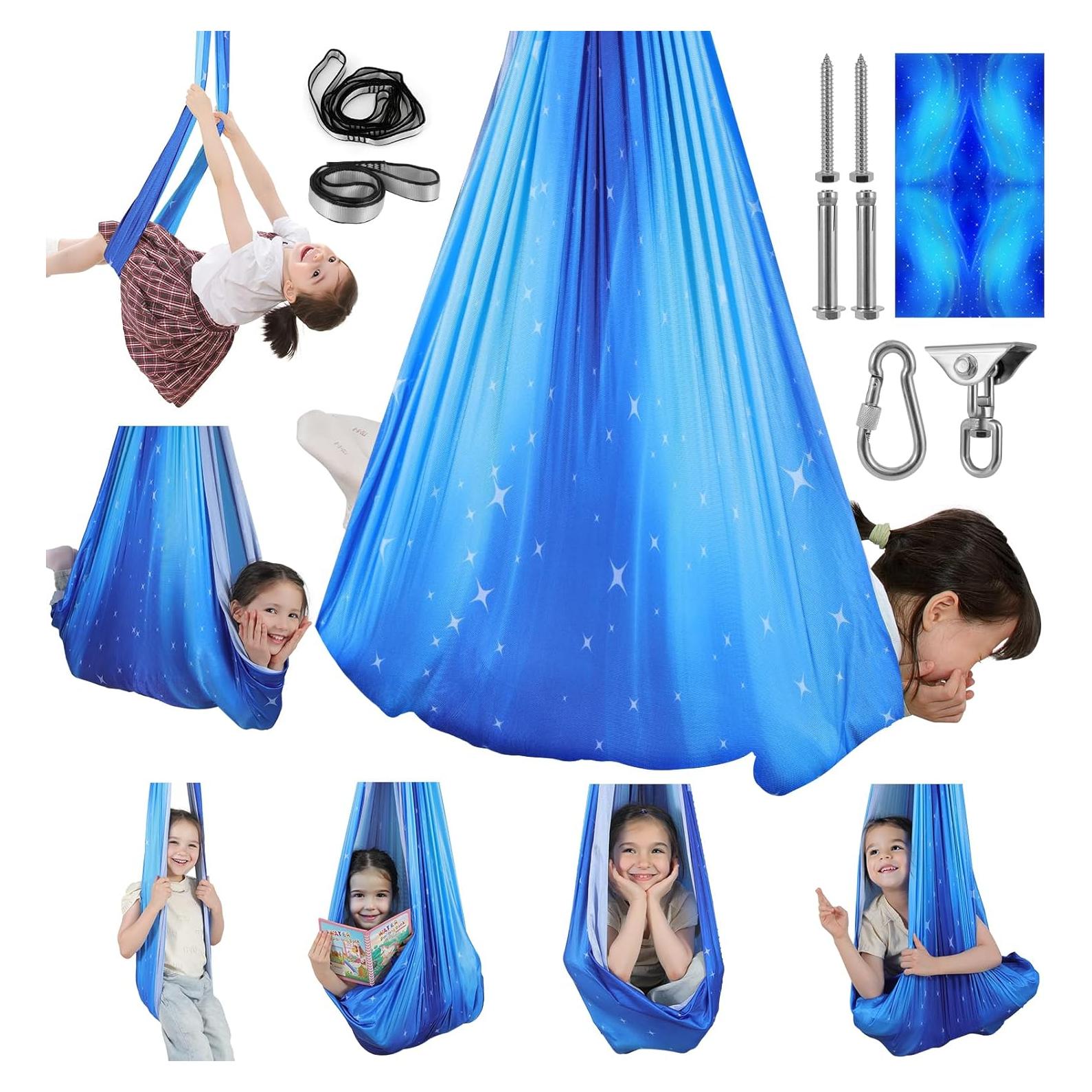 Columpio Sensorial Woqiuke Cielo Estrellado Azul 136kg