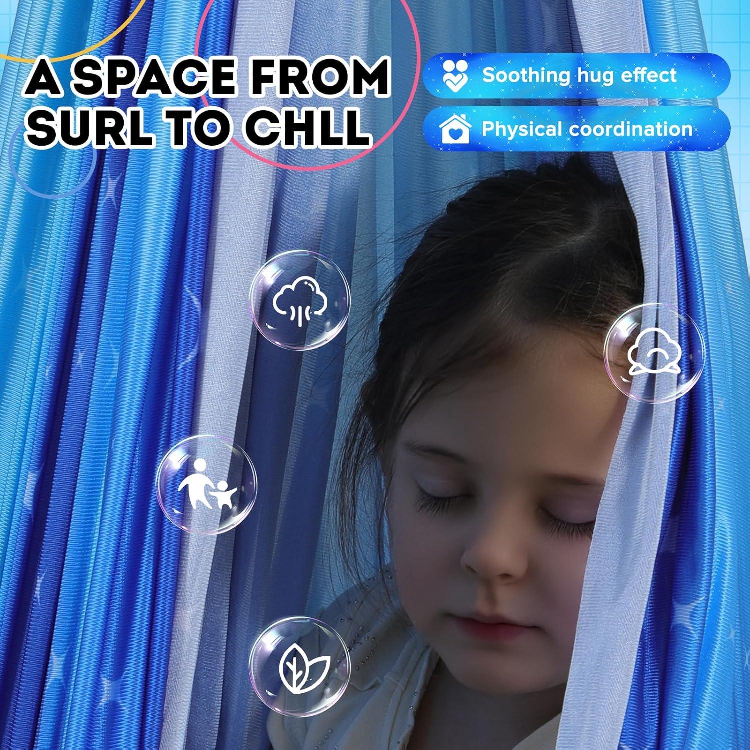 Columpio Sensorial Woqiuke Cielo Estrellado Azul 136kg