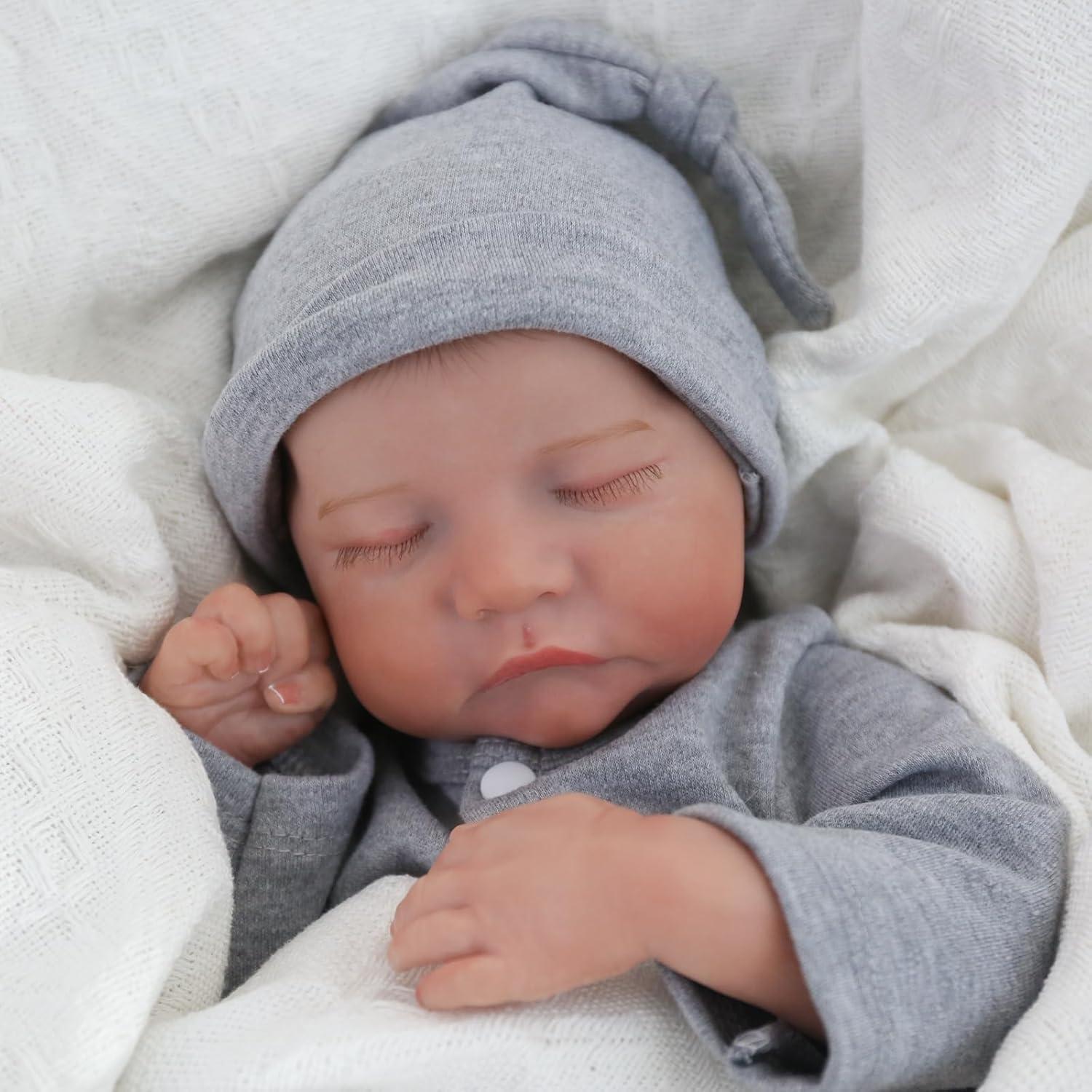 Muñeca Reborn Realista WOOROY 45.72 cm Cuerpo de Vinilo