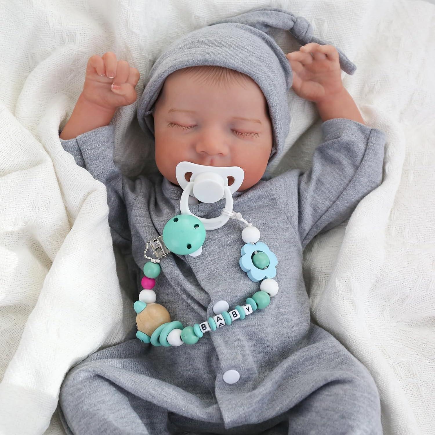 Muñeca Reborn Realista WOOROY 45.72 cm Cuerpo de Vinilo