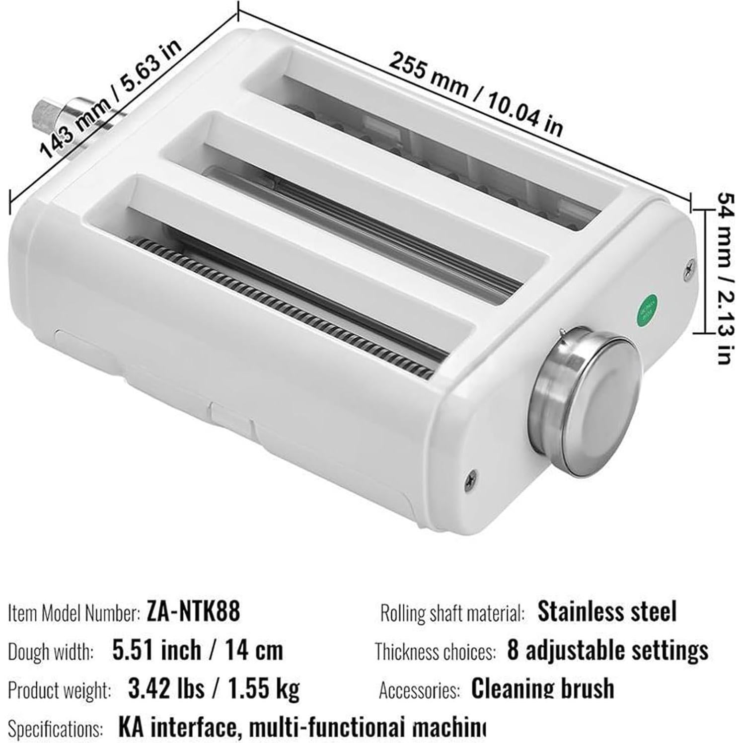 FAMKIT Accesorio para Pasta KitchenAid 3 en 1 14 cm