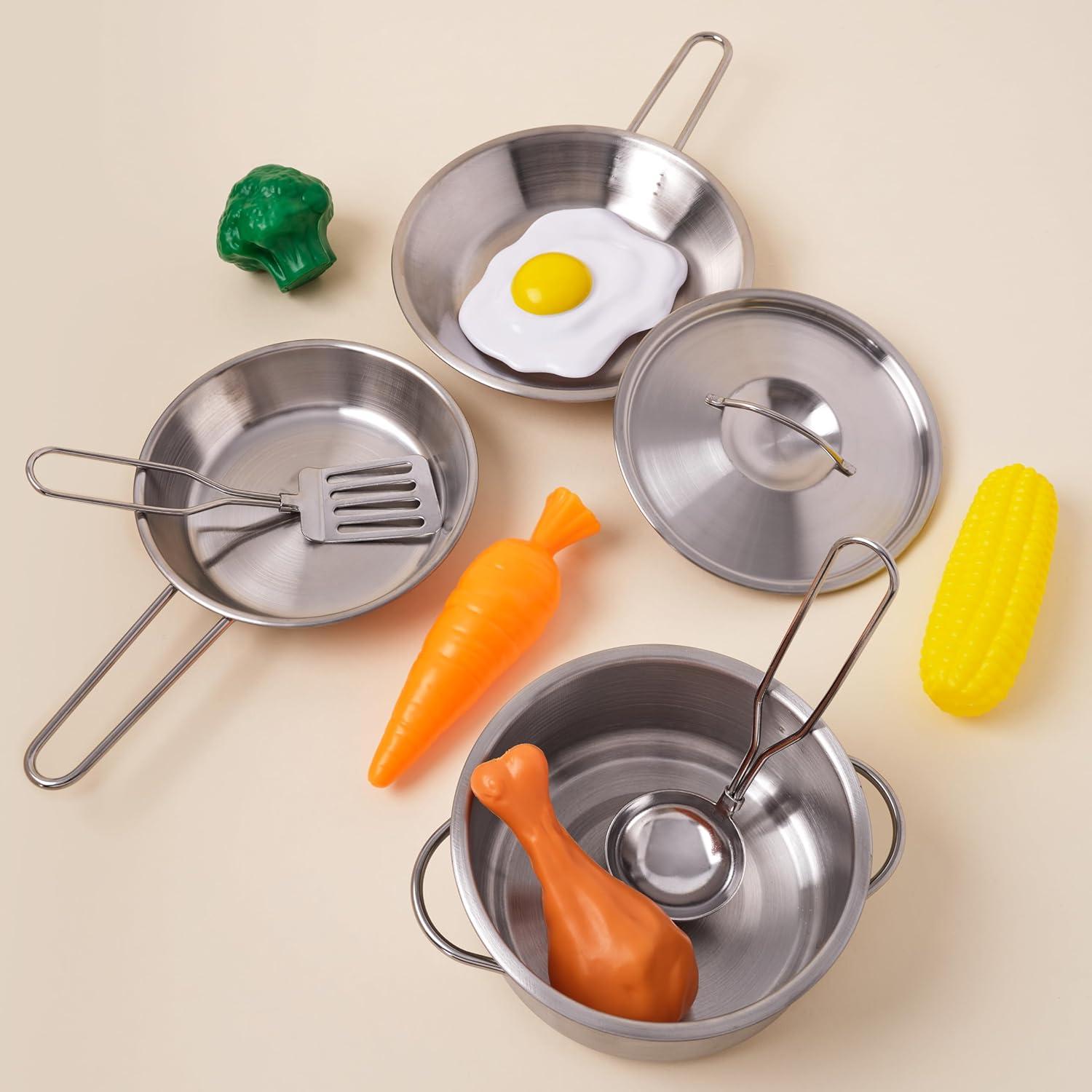 Juego de Utensilios de Cocina KidKraft 11 Piezas con Comida