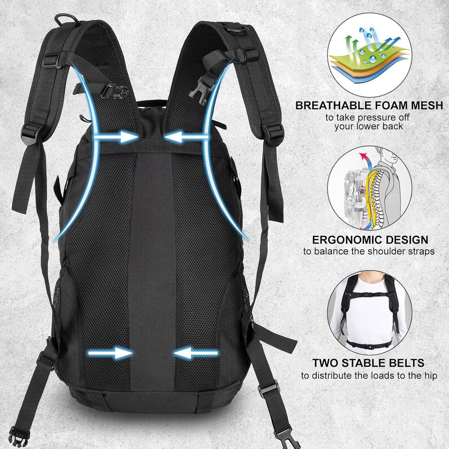 Mochila Táctica Jueachy 30L Impermeable para Senderismo