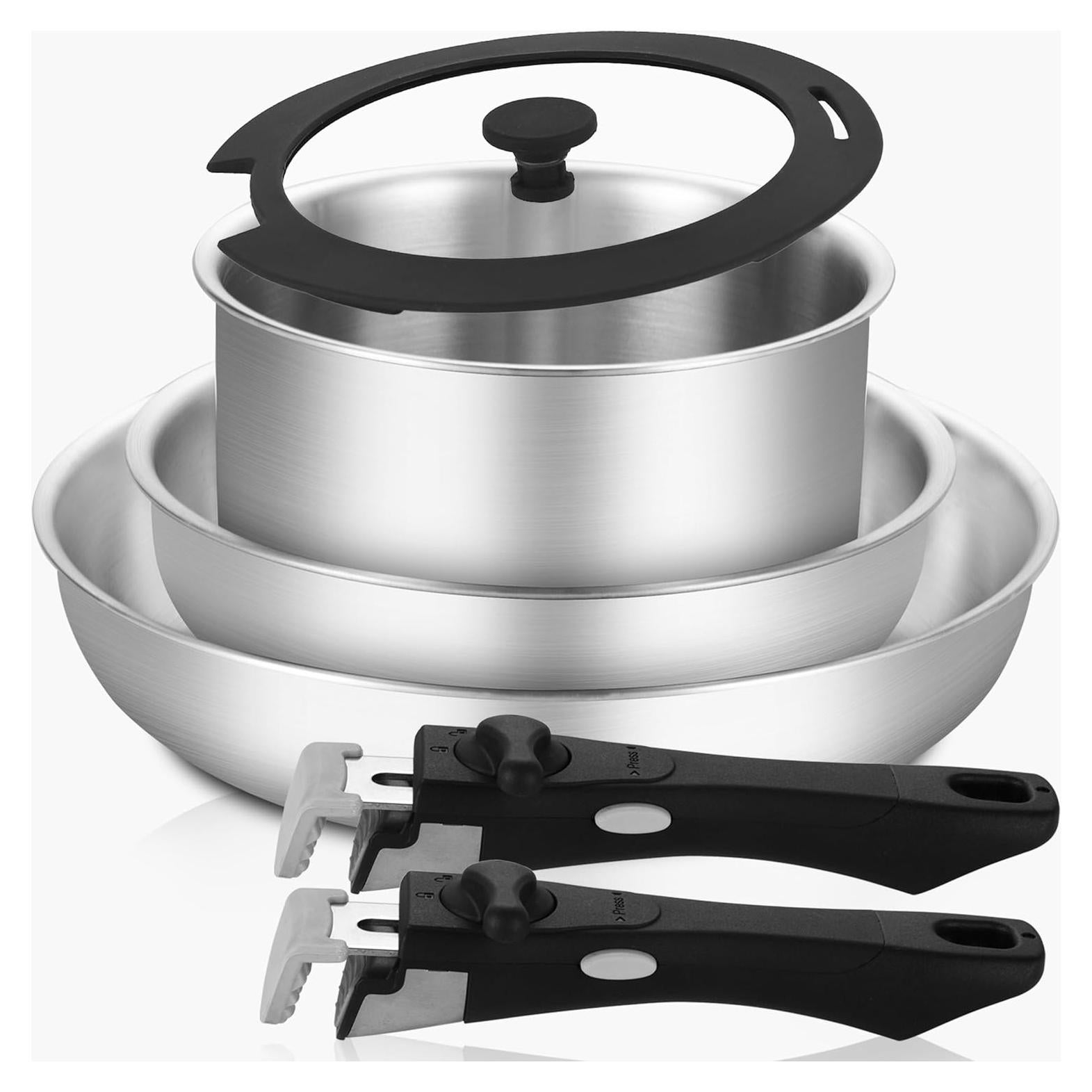 Juego de Ollas y Sartenes Inqibee 3 Capas 20-30 cm y 2 QT