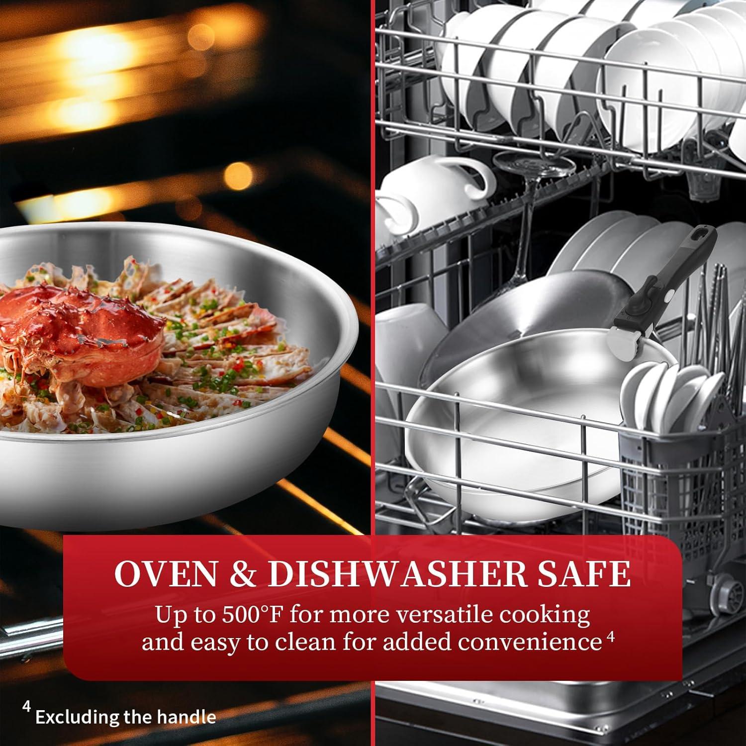 Juego de Ollas y Sartenes Inqibee 3 Capas 20-30 cm y 2 QT