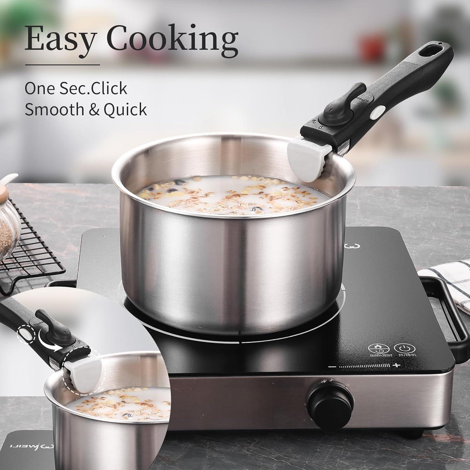 Juego de Ollas y Sartenes Inqibee 3 Capas 20-30 cm y 2 QT