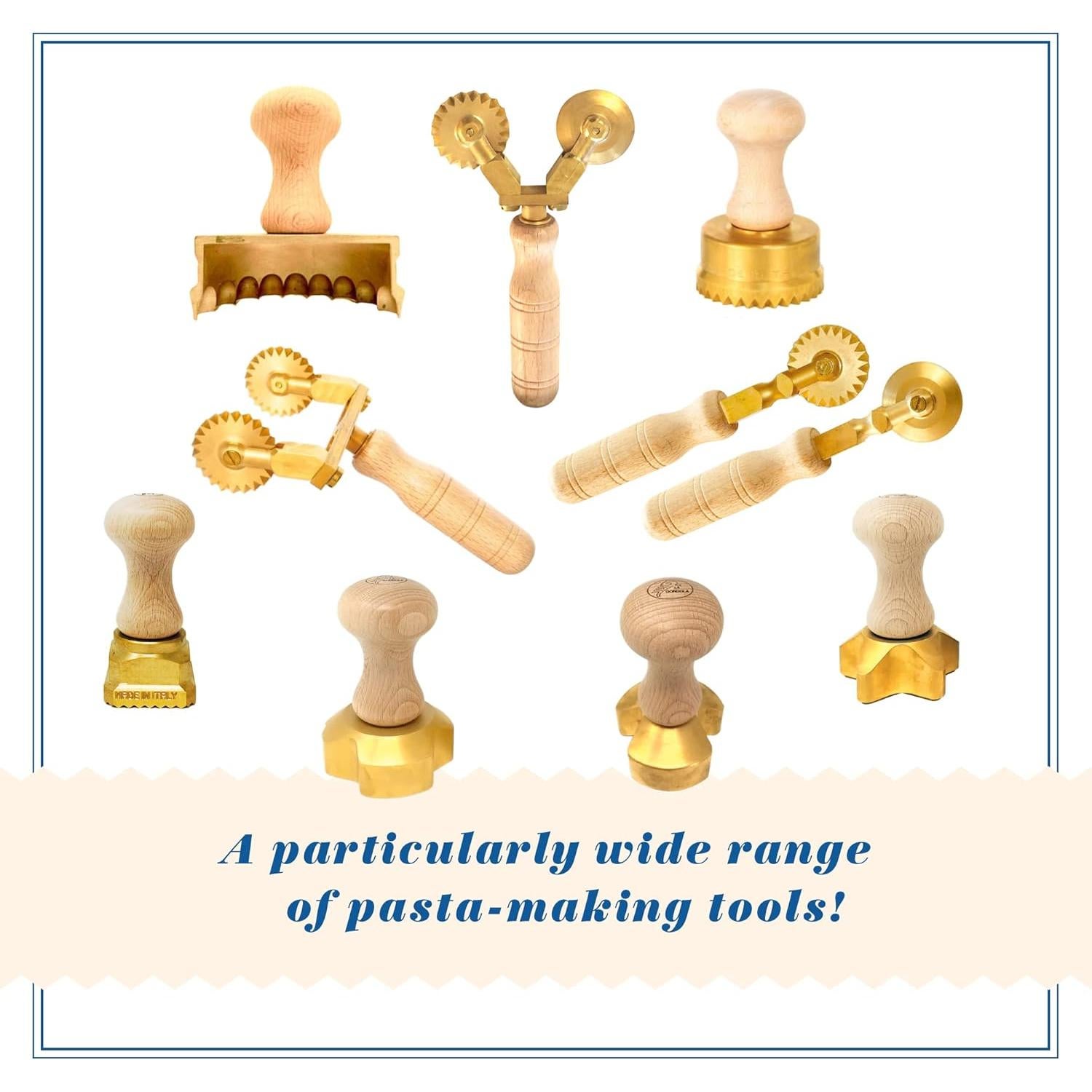 Sello de Ravioli Redondo La Gondola 4.2cm de Latón y Madera