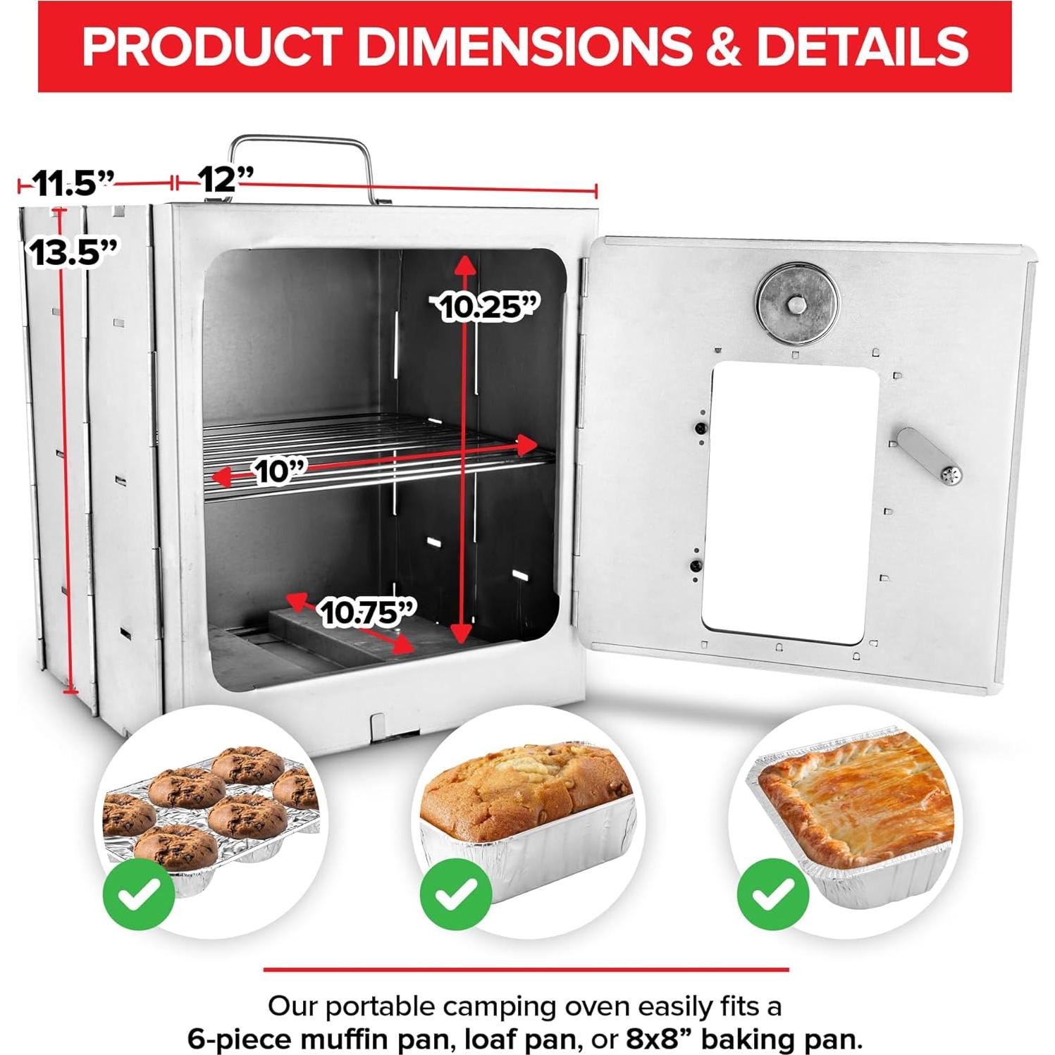 Horno de Camping Plegable Modern Innovations 30x29 cm