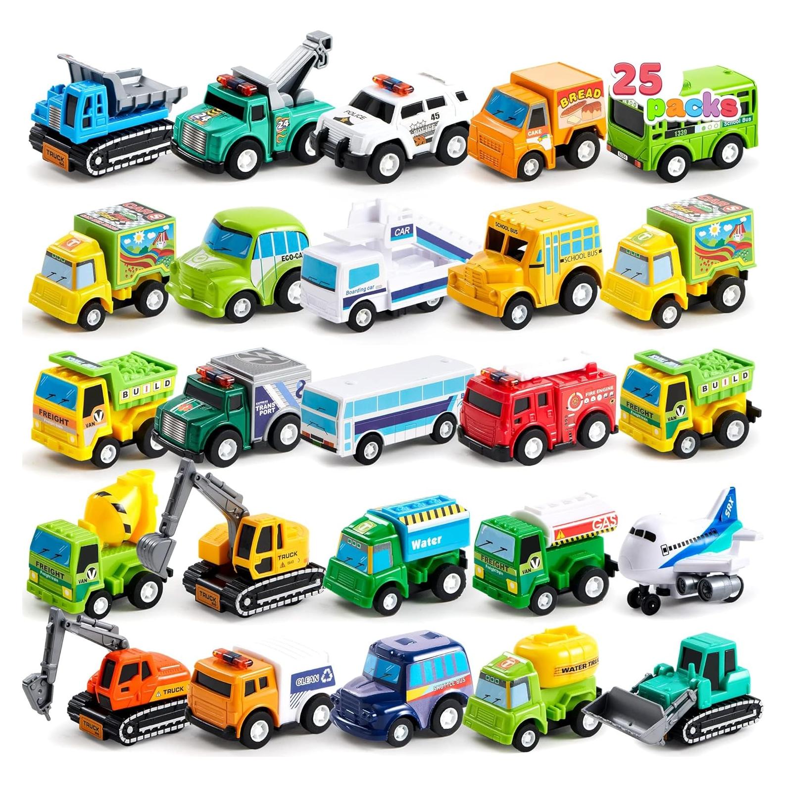 Set de 25 Coches de Metal Joyin para Niños y Niñas