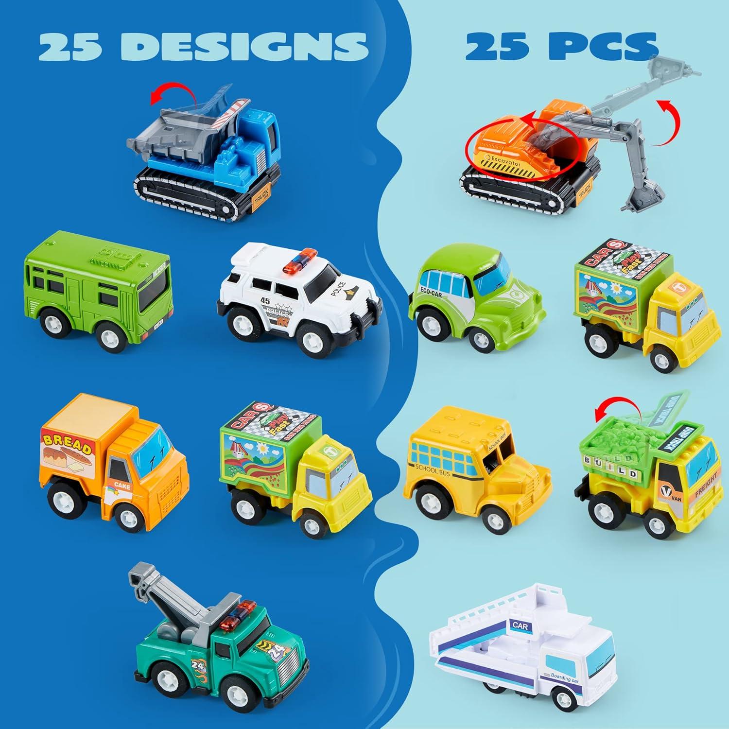 Set de 25 Coches de Metal Joyin para Niños y Niñas