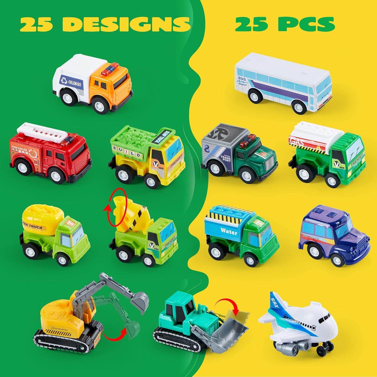 Set de 25 Coches de Metal Joyin para Niños y Niñas