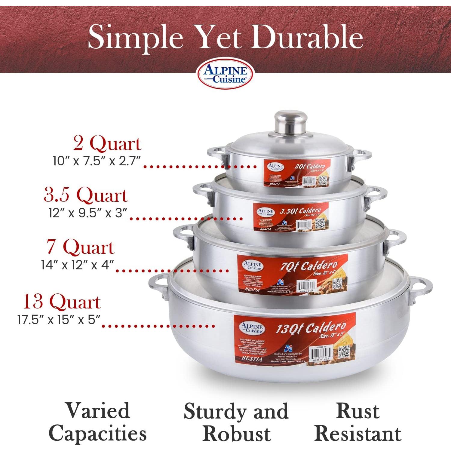 Juego de Calderos de Aluminio Alpine Cuisine 8 Piezas