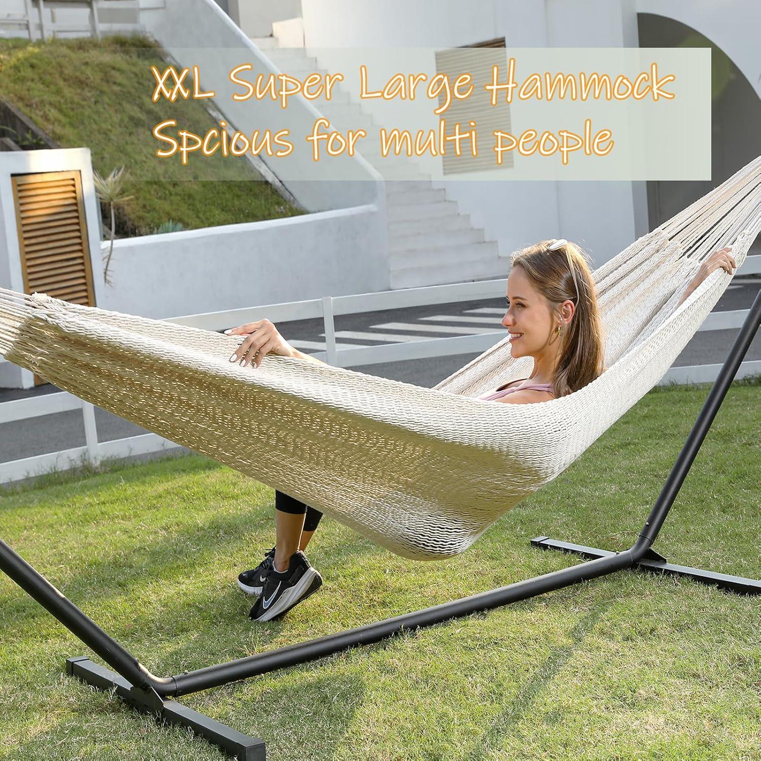 Hamaca Tejida a Mano ZEAN XXL para 2 Personas 250kg