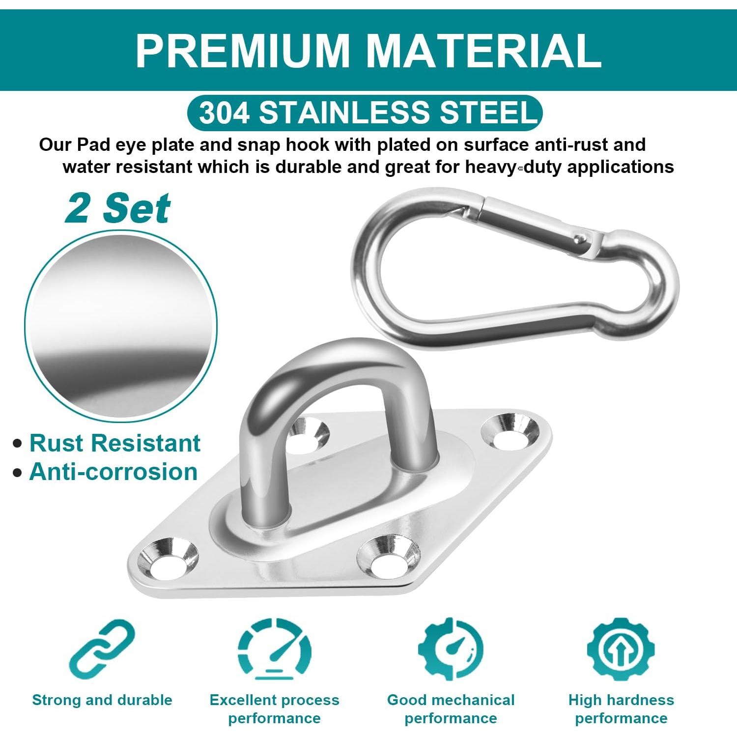 Kit de Colgado de Hamaca CZXNBI - Acero Inoxidable 771 kg