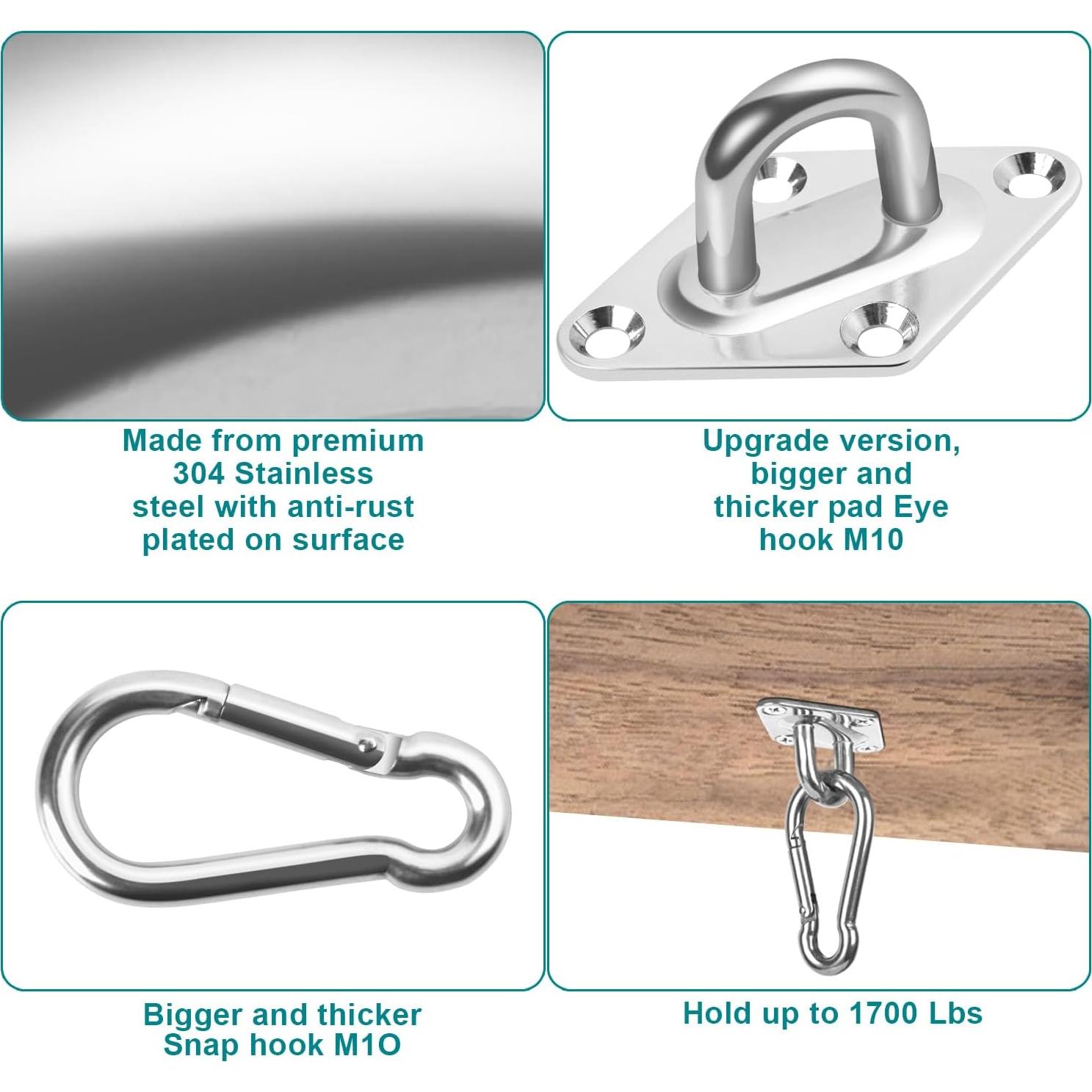 Kit de Colgado de Hamaca CZXNBI - Acero Inoxidable 771 kg
