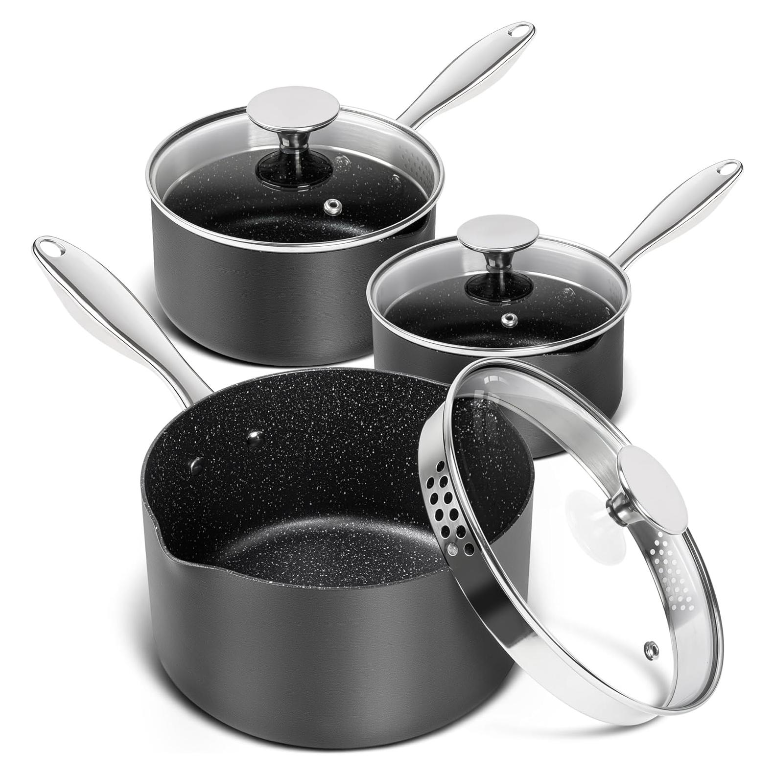 Juego de Cacerolas Antiadherentes MICHELANGELO 1.5-3L