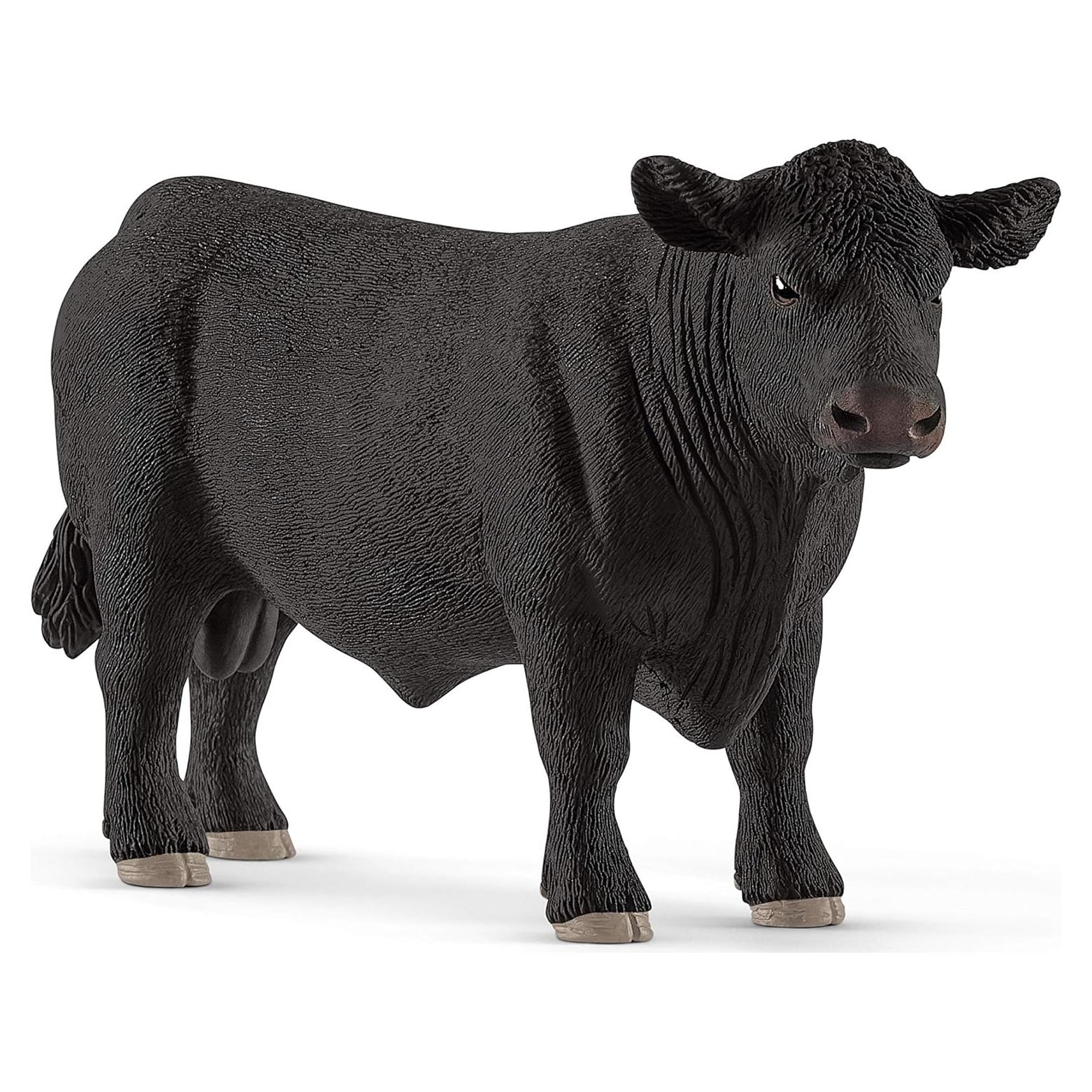 Schleich Farm World, Realistic Animal Toys for Kids Ages 3 and Above, Black Angus Bull Cow Toy Figure