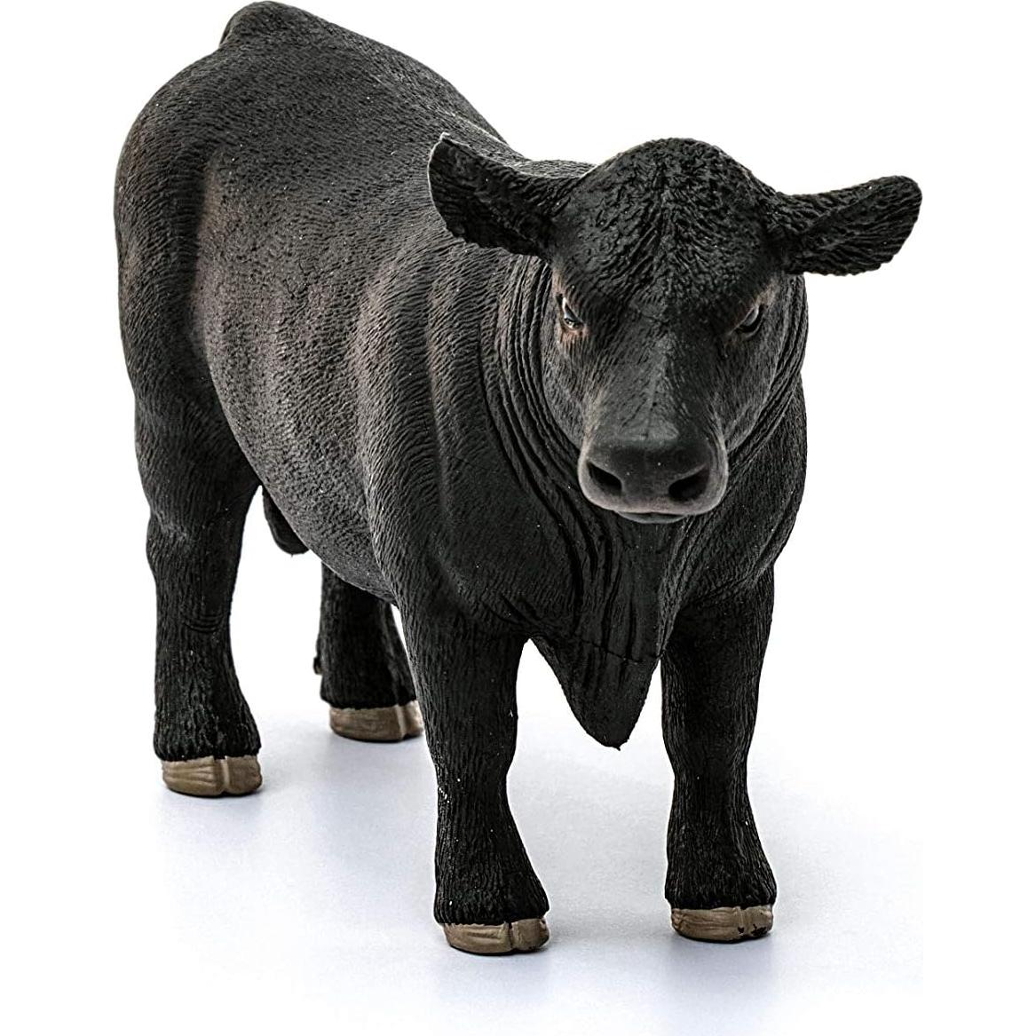 Schleich Farm World, Realistic Animal Toys for Kids Ages 3 and Above, Black Angus Bull Cow Toy Figure