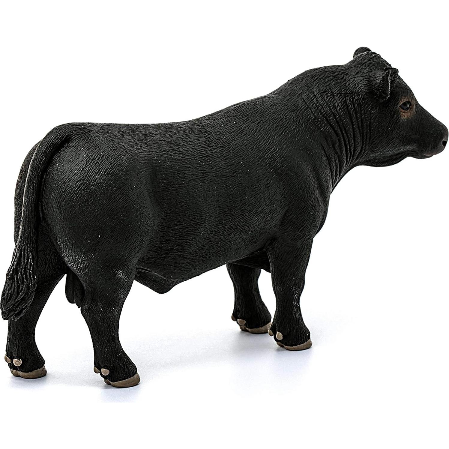 Schleich Farm World, Realistic Animal Toys for Kids Ages 3 and Above, Black Angus Bull Cow Toy Figure
