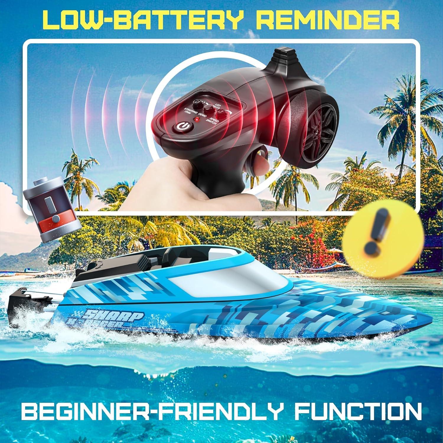 Barco RC BEZGAR TX124 40 cm 2000mAh 35+ KPH Azul