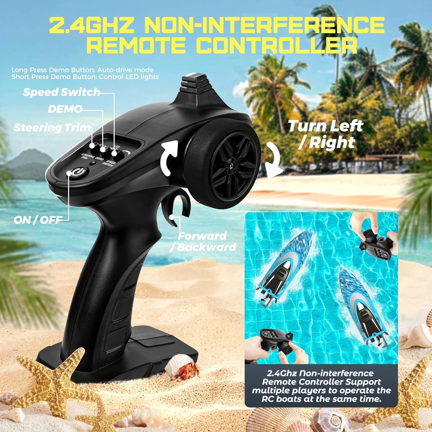 Barco RC BEZGAR TX124 40 cm 2000mAh 35+ KPH Azul