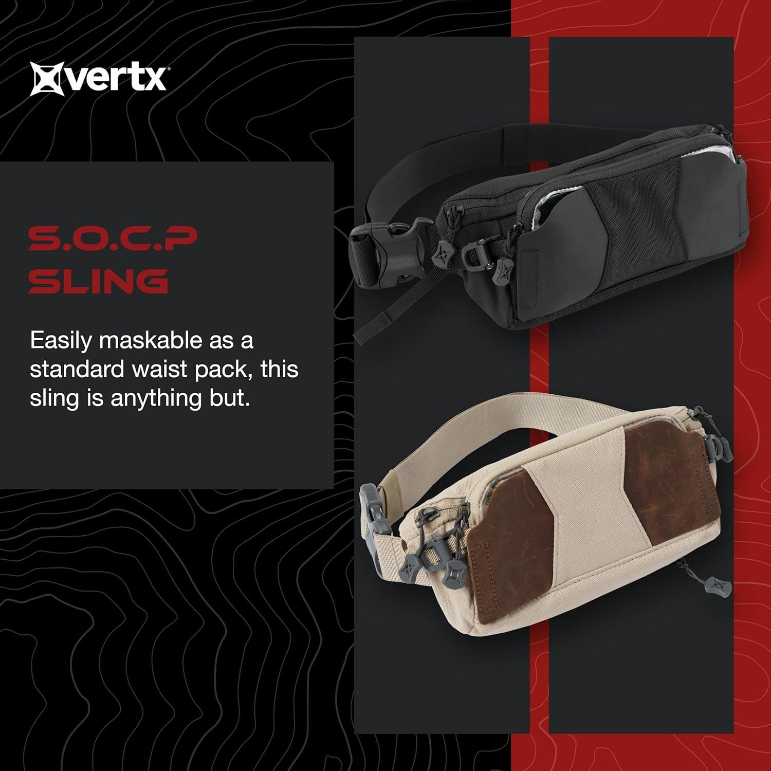 Bolsa Táctica Vertx SOCP Sling Cintura Ajustable Negra