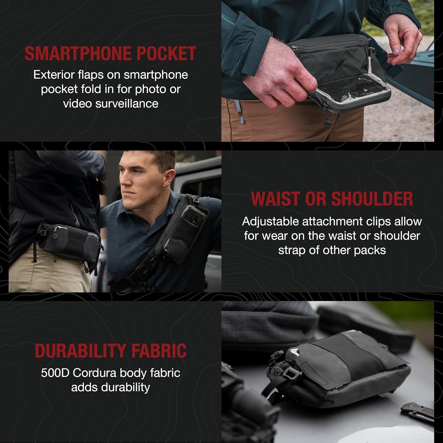 Bolsa Táctica Vertx SOCP Sling Cintura Ajustable Negra