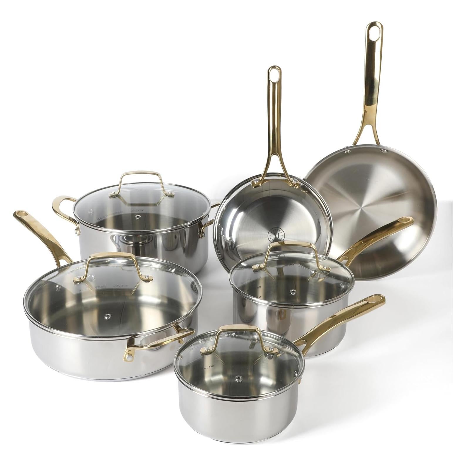 Set de Utensilios de Cocina Martha Stewart 10 Piezas Acero Inoxidable